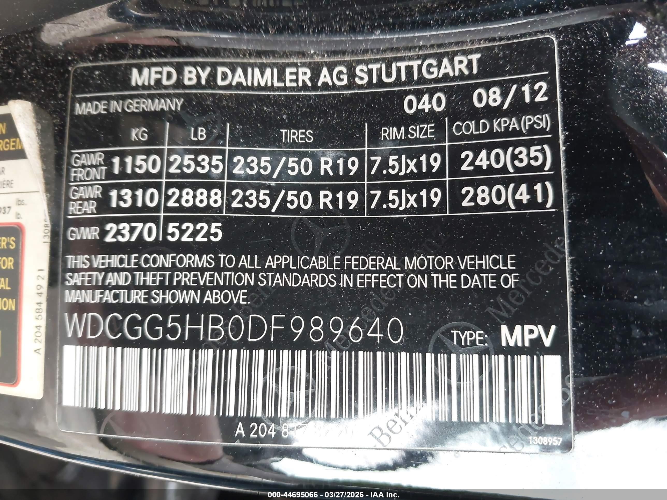 2013 Mercedes-benz Glk 350   Черный vin: WDCGG5HB0DF989640