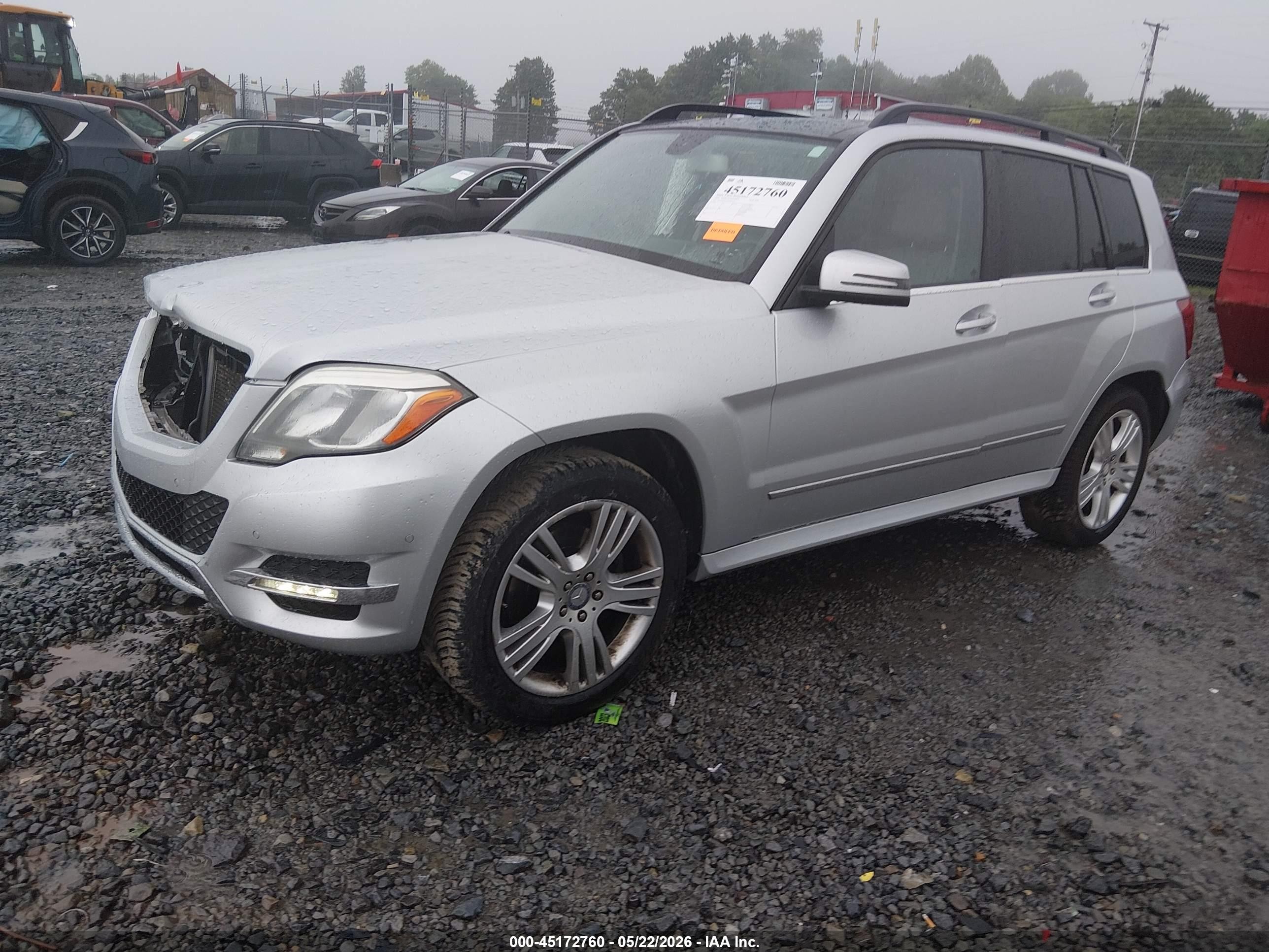 2014 Mercedes-benz Glk 350   Silver vin: WDCGG5HB0EG242101