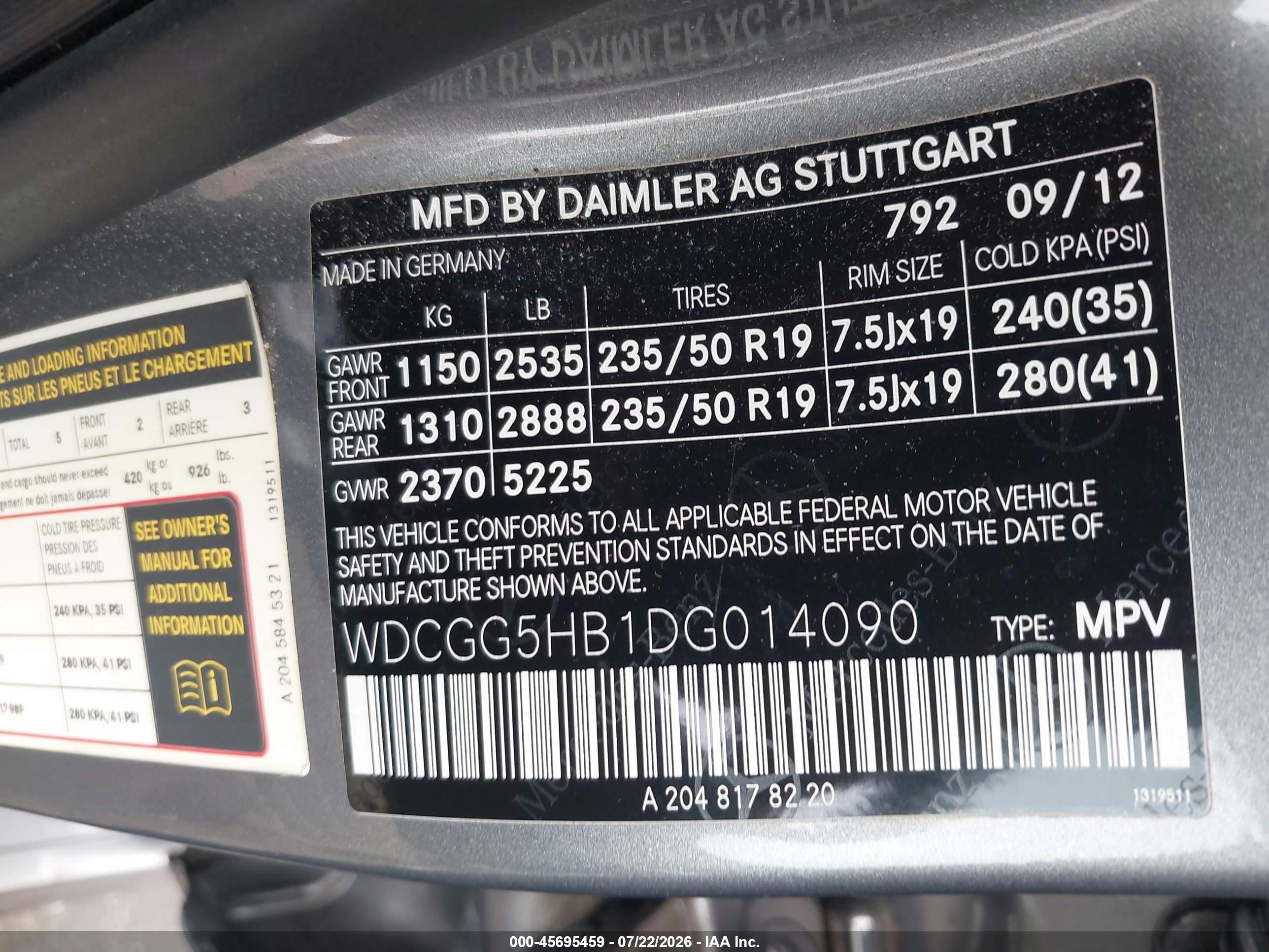 2013 Mercedes-benz Glk 350 Gray vin: WDCGG5HB1DG014090
