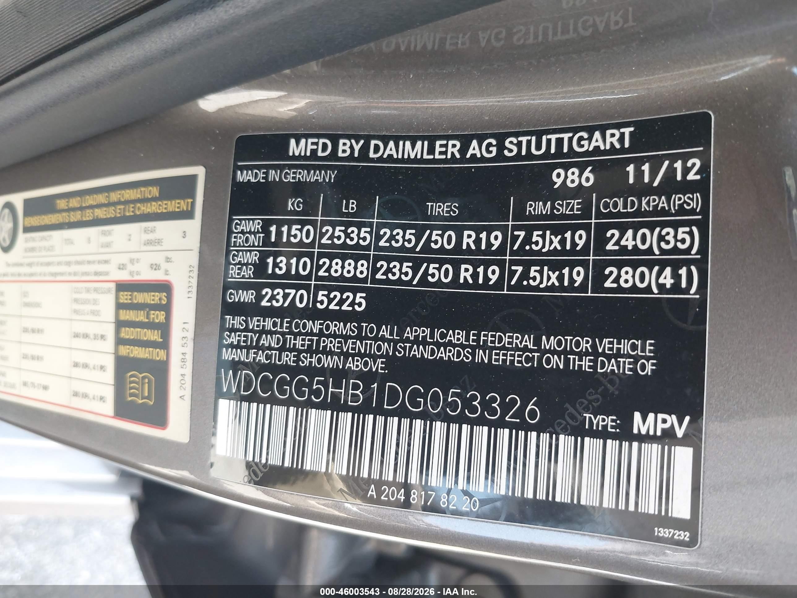 2013 Mercedes-benz Glk 350   Green vin: WDCGG5HB1DG053326