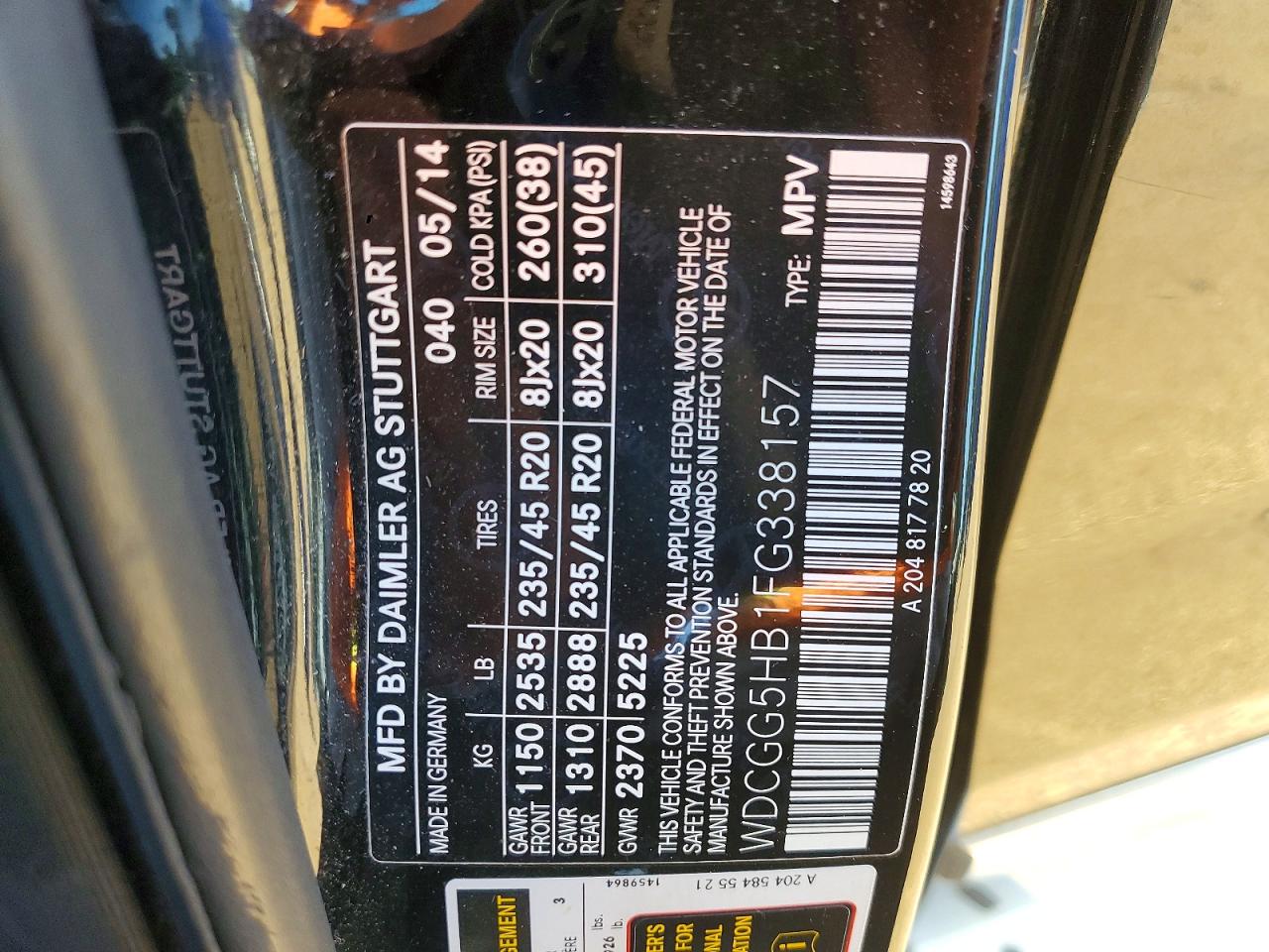 2015 Mercedes-benz Glk 350 Black vin: WDCGG5HB1FG338157