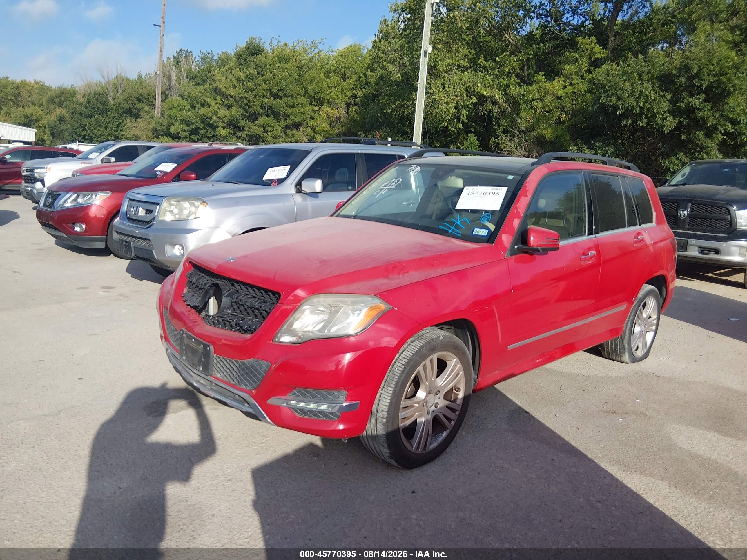 2014 Mercedes-benz Glk 350   Red vin: WDCGG5HB2EG161343