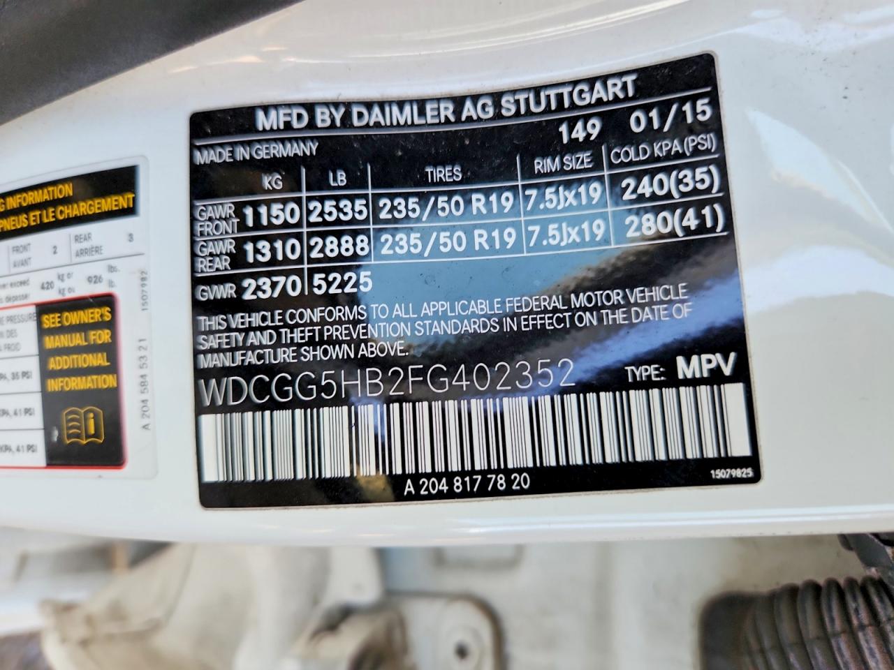 2015 Mercedes-benz Glk 350 White vin: WDCGG5HB2FG402352