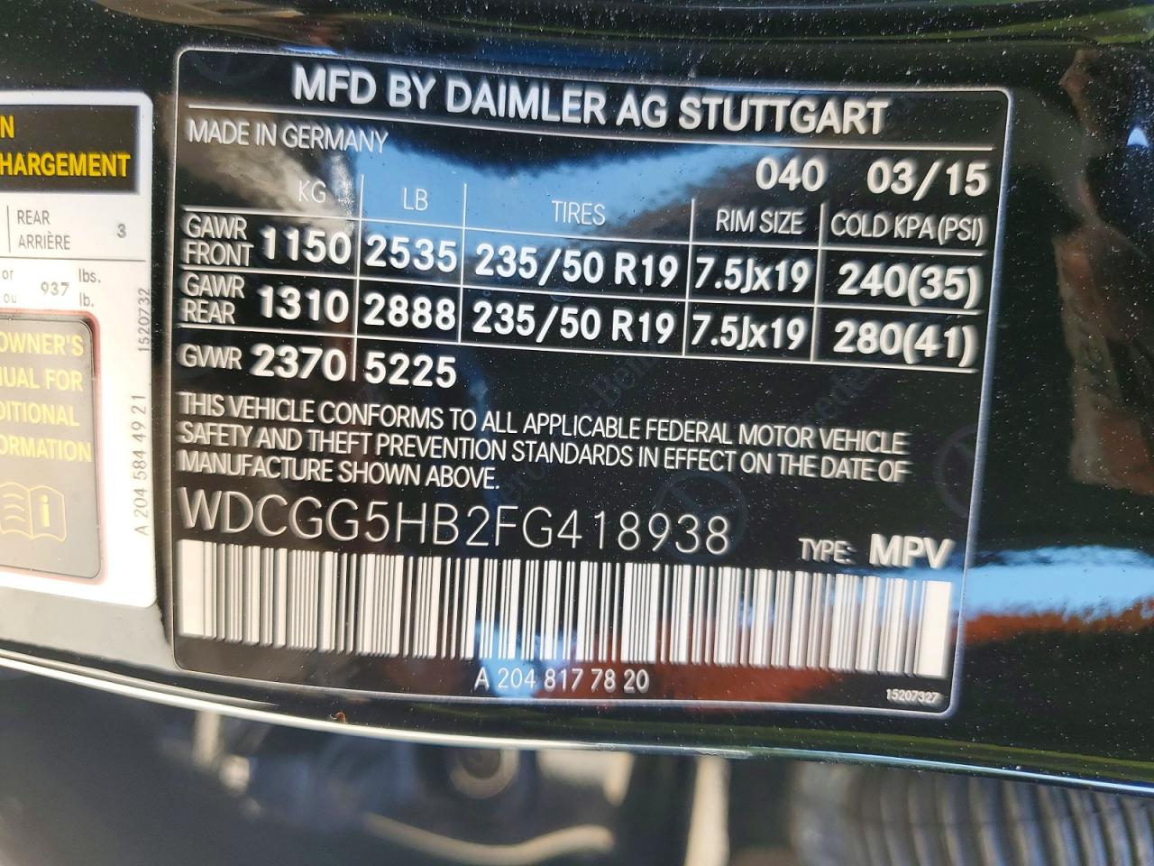 2015 Mercedes-benz Glk 350 Black vin: WDCGG5HB2FG418938