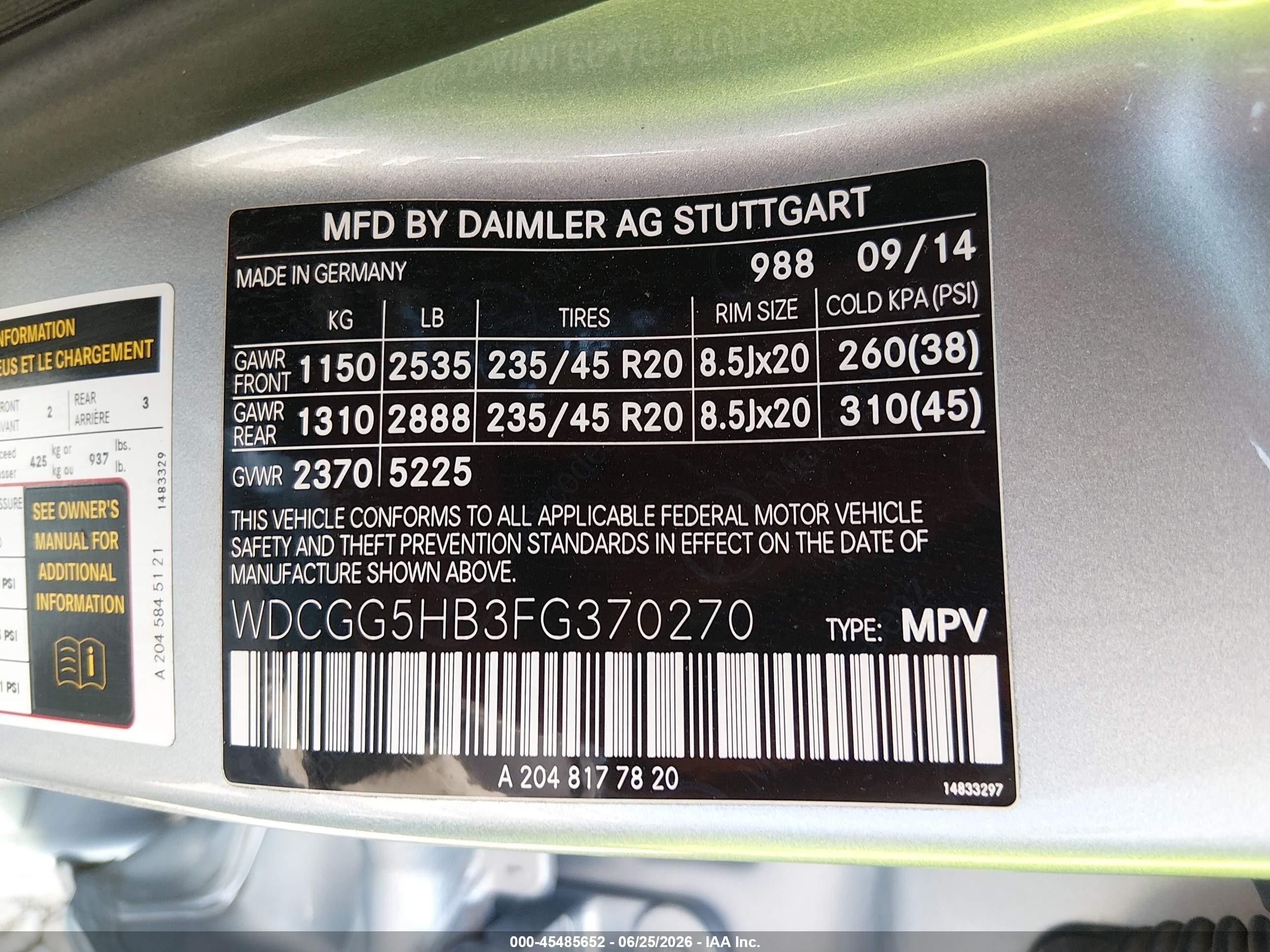 2015 Mercedes-benz Glk 350   Light Blue vin: WDCGG5HB3FG370270