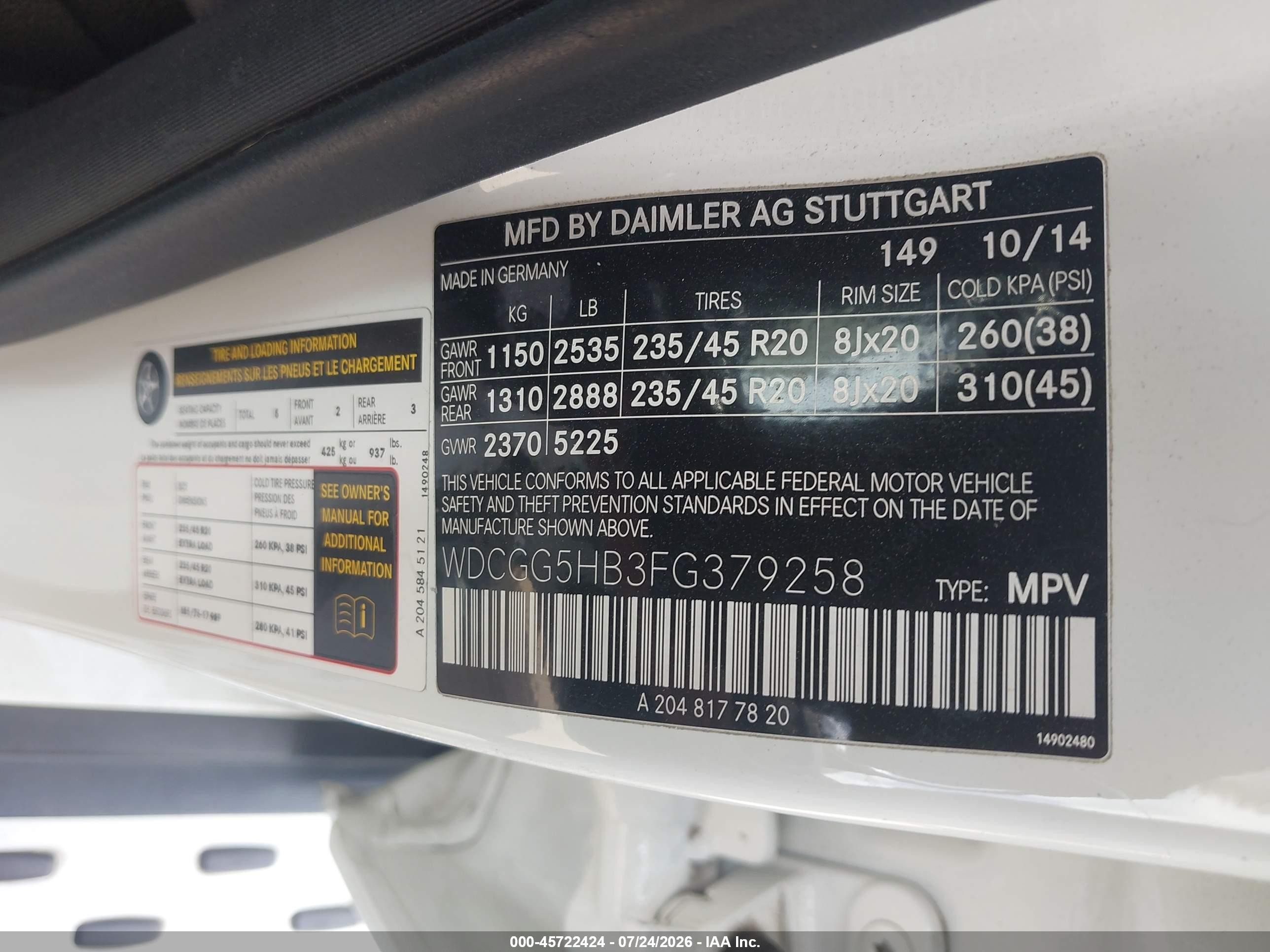2015 Mercedes-benz Glk 350   White vin: WDCGG5HB3FG379258