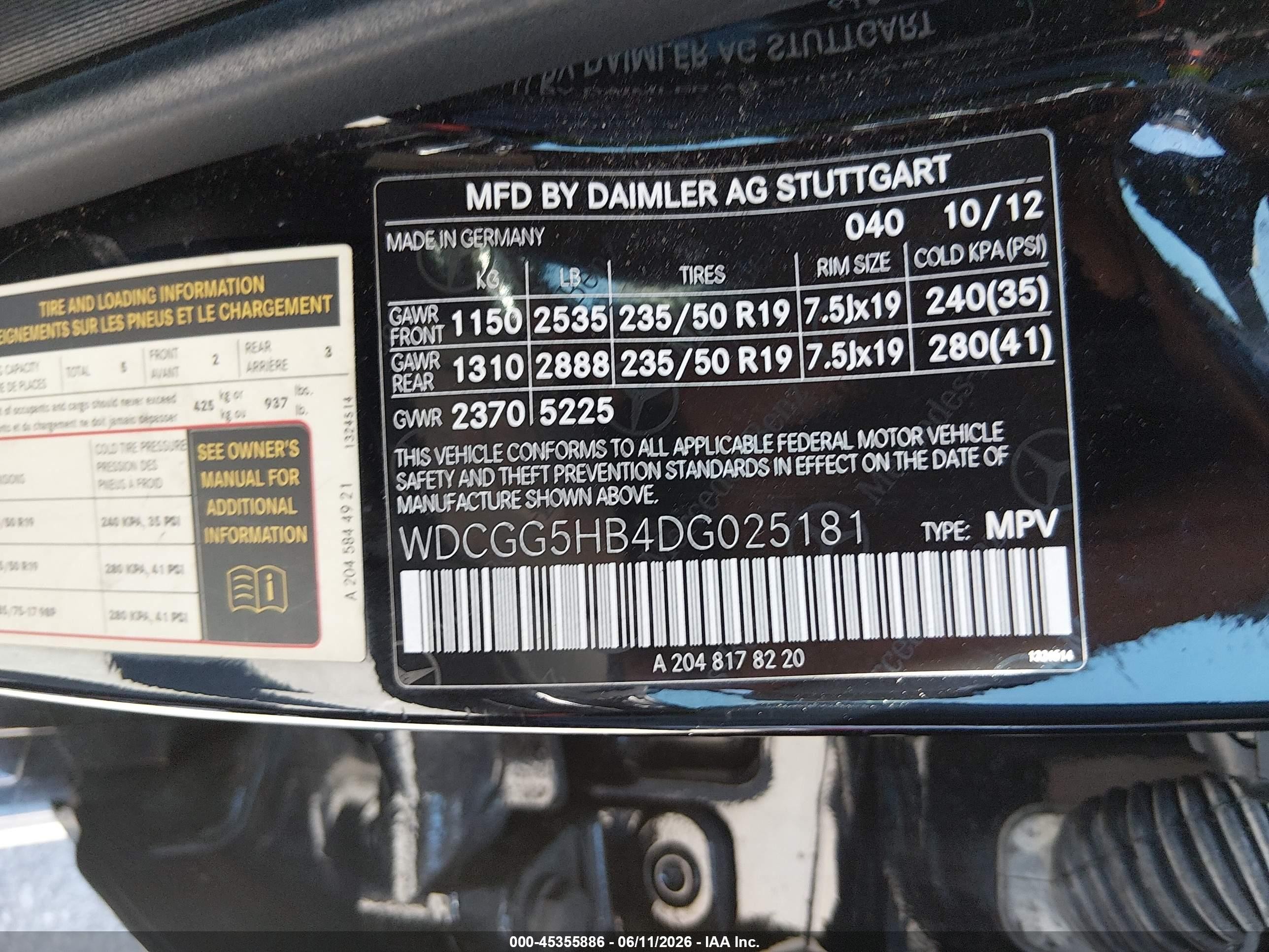 2013 Mercedes-benz Glk 350 Black vin: WDCGG5HB4DG025181