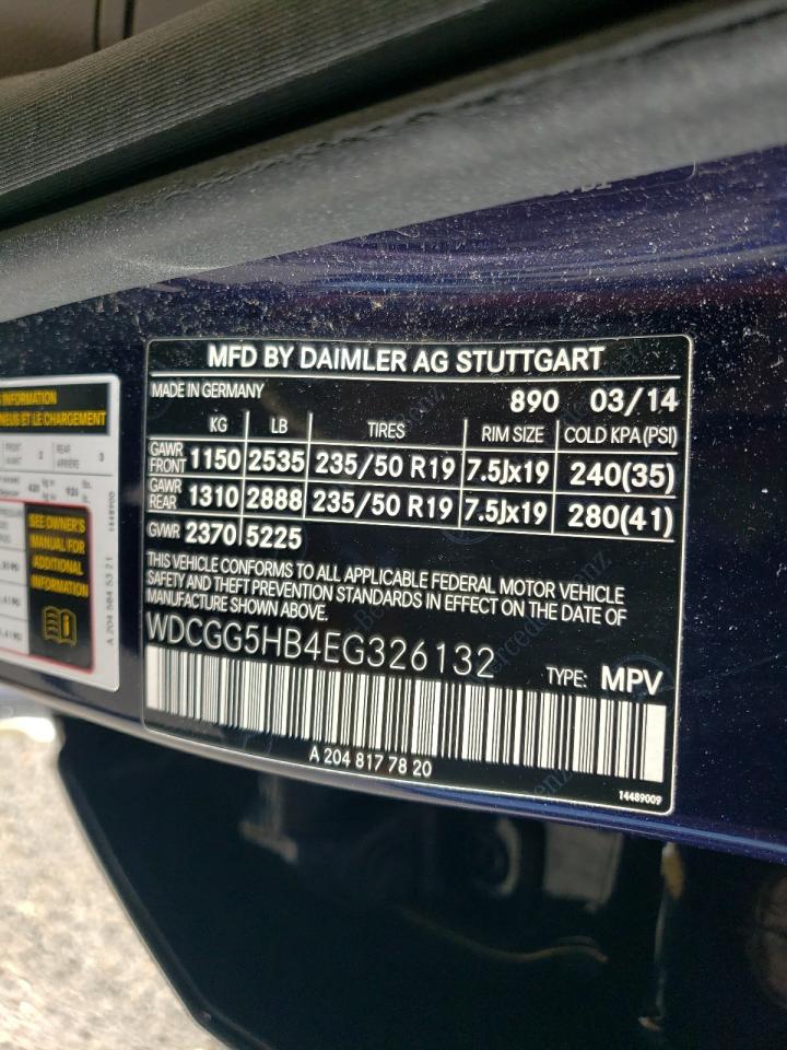 2014 Mercedes-benz Glk 350 Blue vin: WDCGG5HB4EG326132
