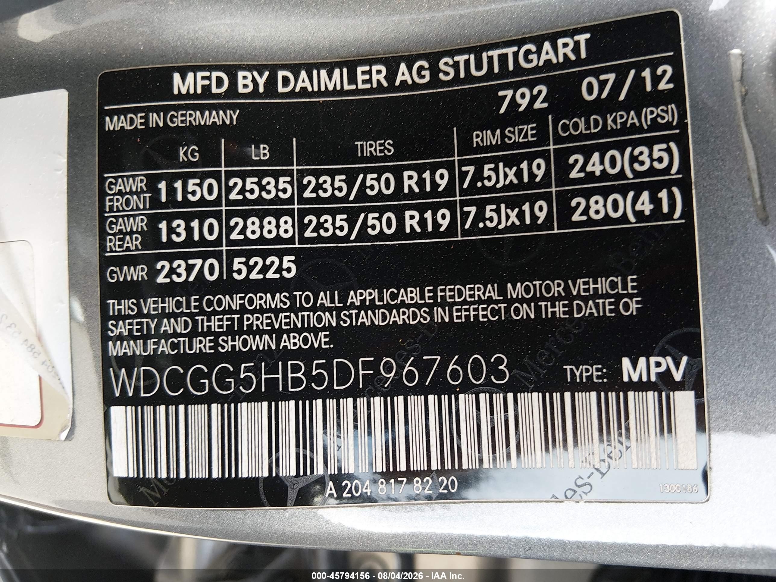 2013 Mercedes-benz Glk 350   Gray vin: WDCGG5HB5DF967603