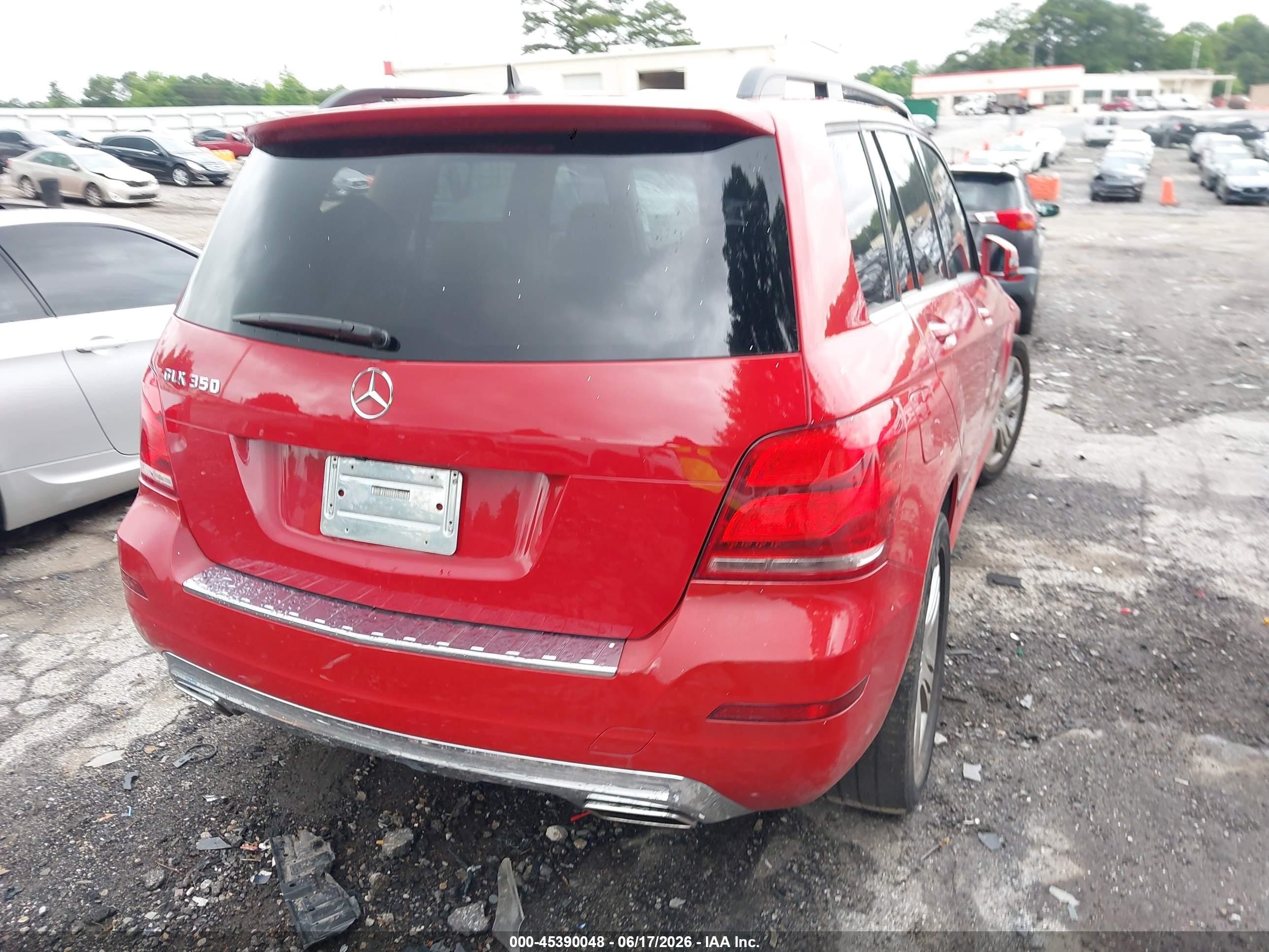 2015 Mercedes-benz Glk 350 Red vin: WDCGG5HB6FG408476