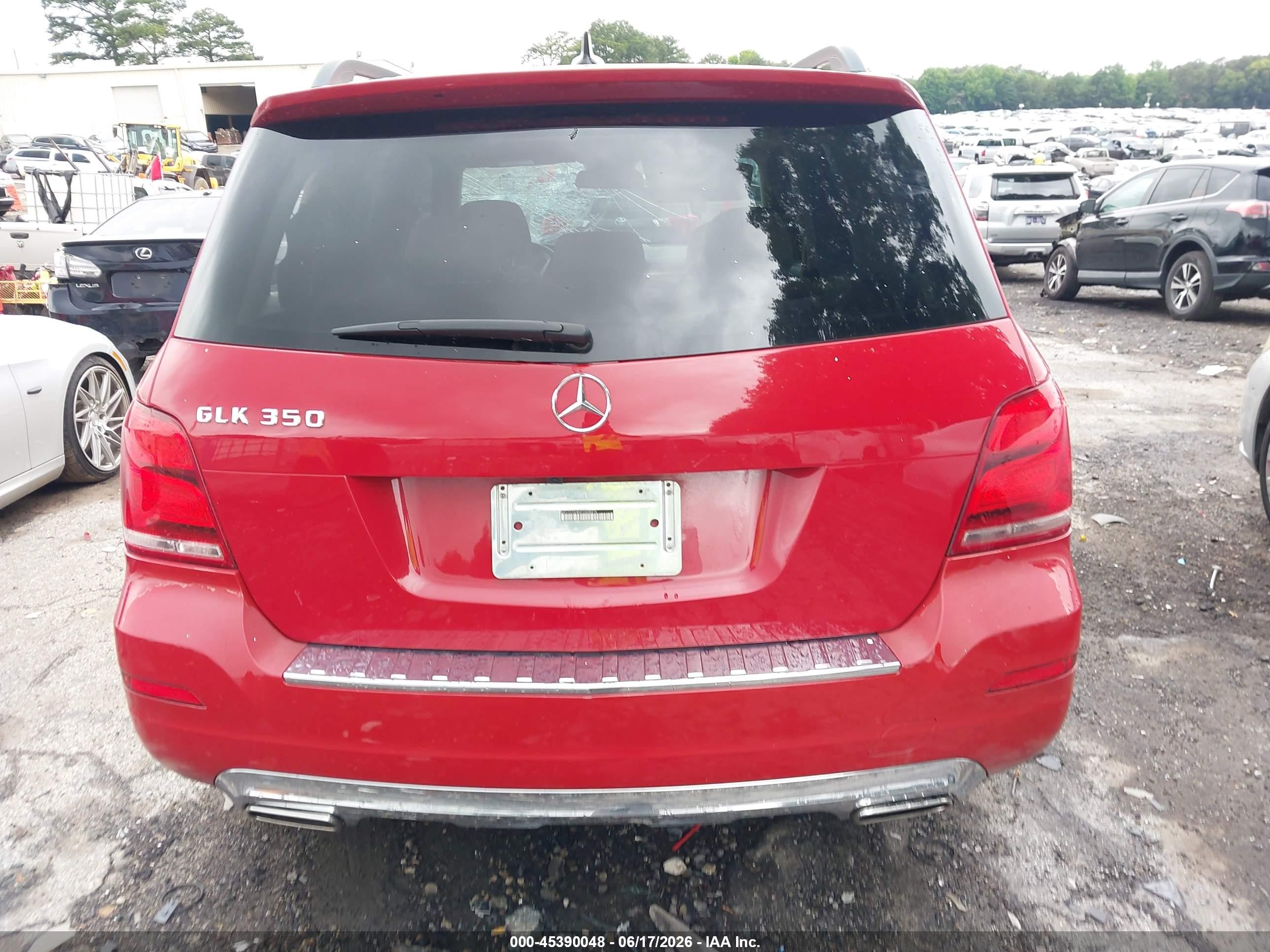2015 Mercedes-benz Glk 350 Red vin: WDCGG5HB6FG408476