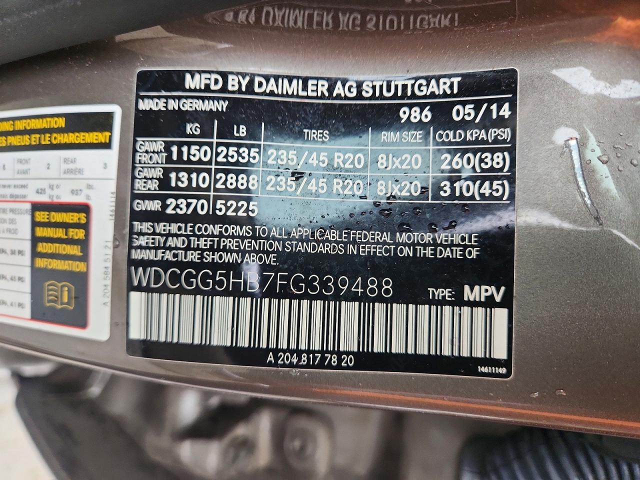 2015 Mercedes-benz Glk 350 Brown vin: WDCGG5HB7FG339488