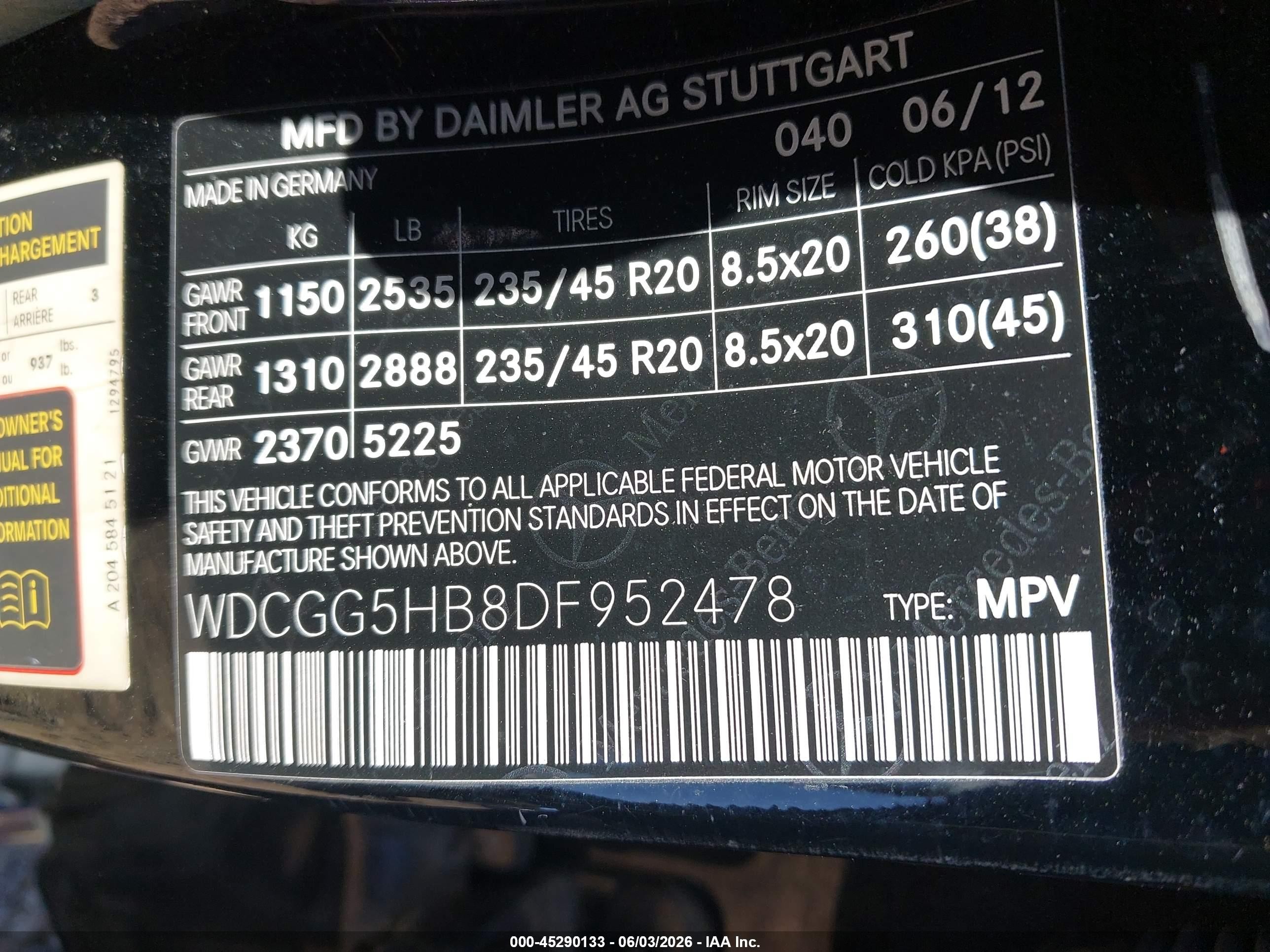 2013 Mercedes-benz Glk 350   Black vin: WDCGG5HB8DF952478