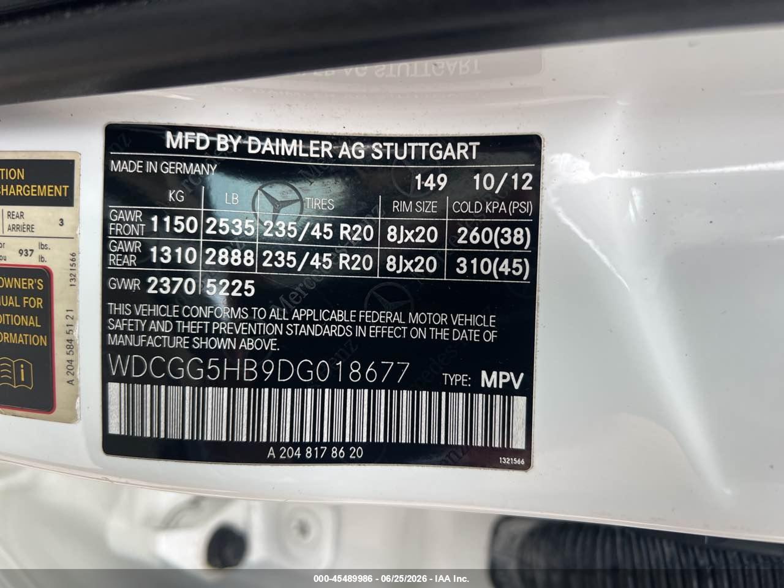 2013 Mercedes-benz Glk 350   White vin: WDCGG5HB9DG018677