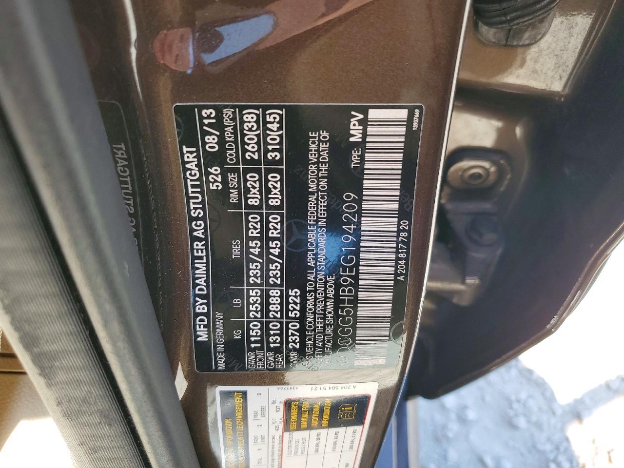 2014 Mercedes-benz Glk 350 Brown vin: WDCGG5HB9EG194209