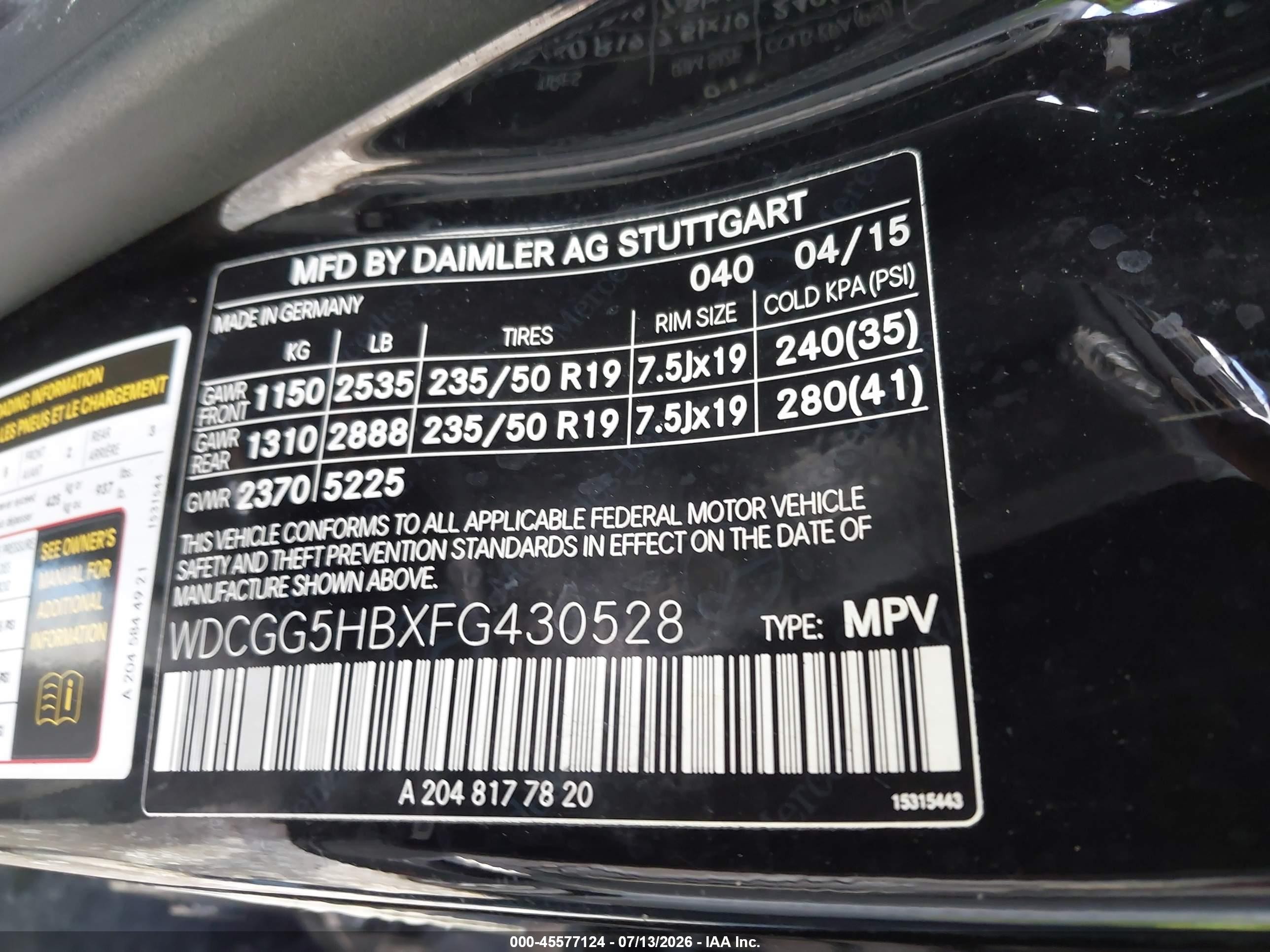 2015 Mercedes-benz Glk 350   Black vin: WDCGG5HBXFG430528