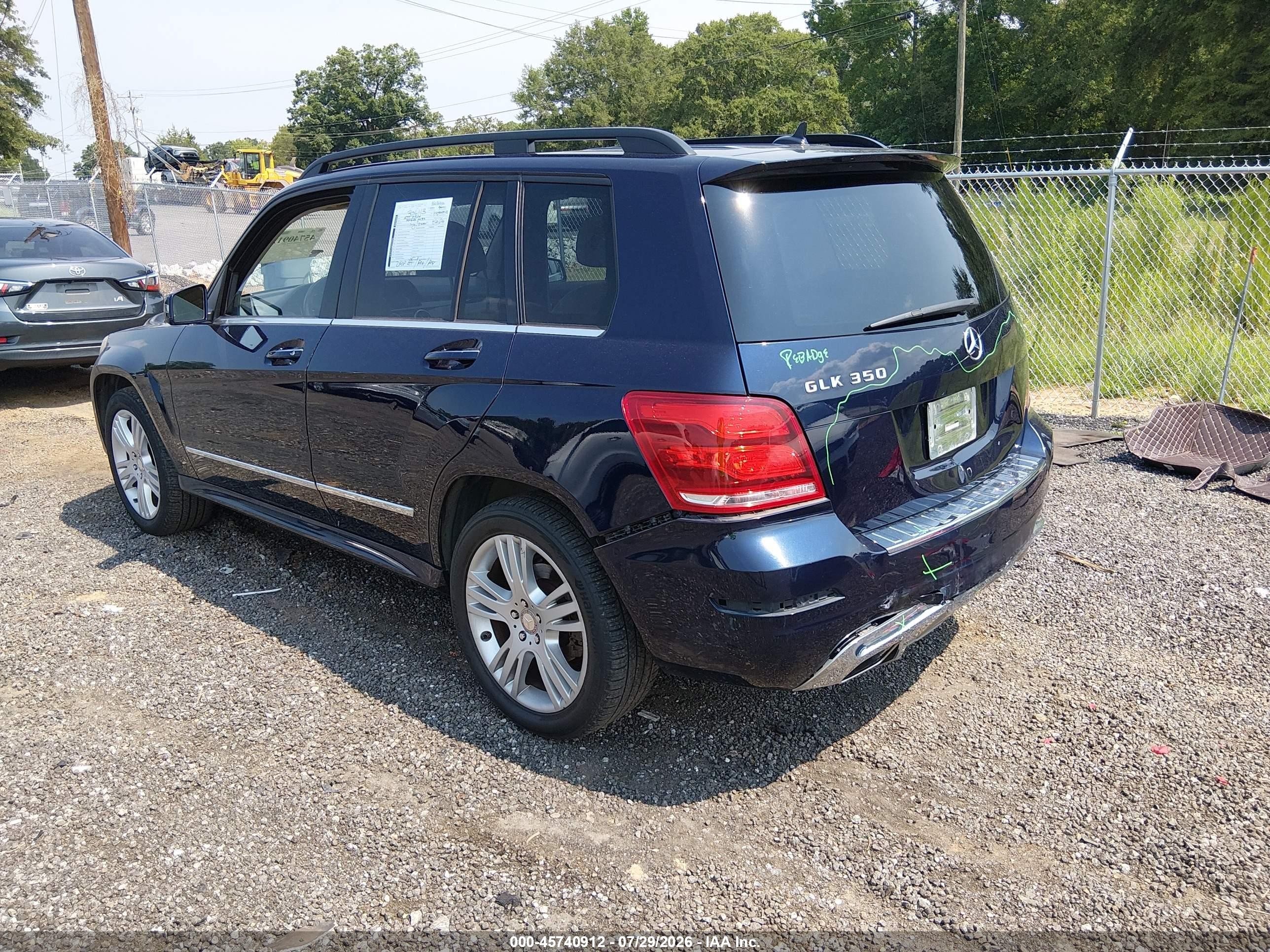 2015 Mercedes-benz Glk 350   Dark Blue vin: WDCGG5HBXFG430738