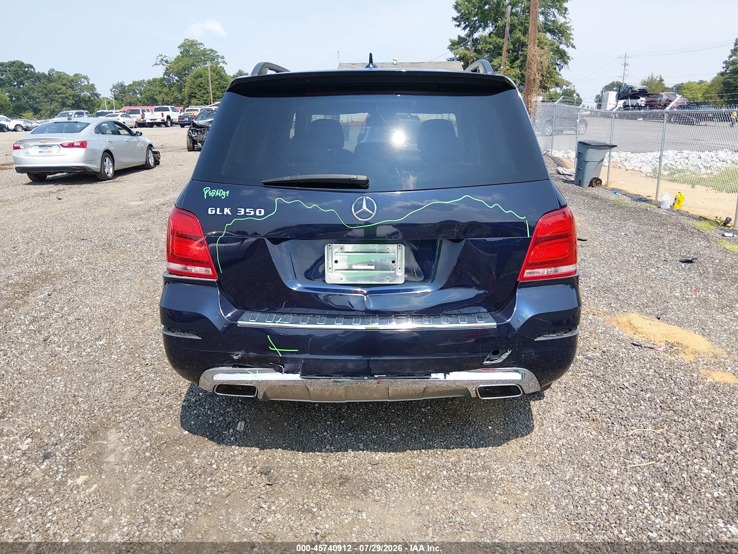 2015 Mercedes-benz Glk 350   Dark Blue vin: WDCGG5HBXFG430738