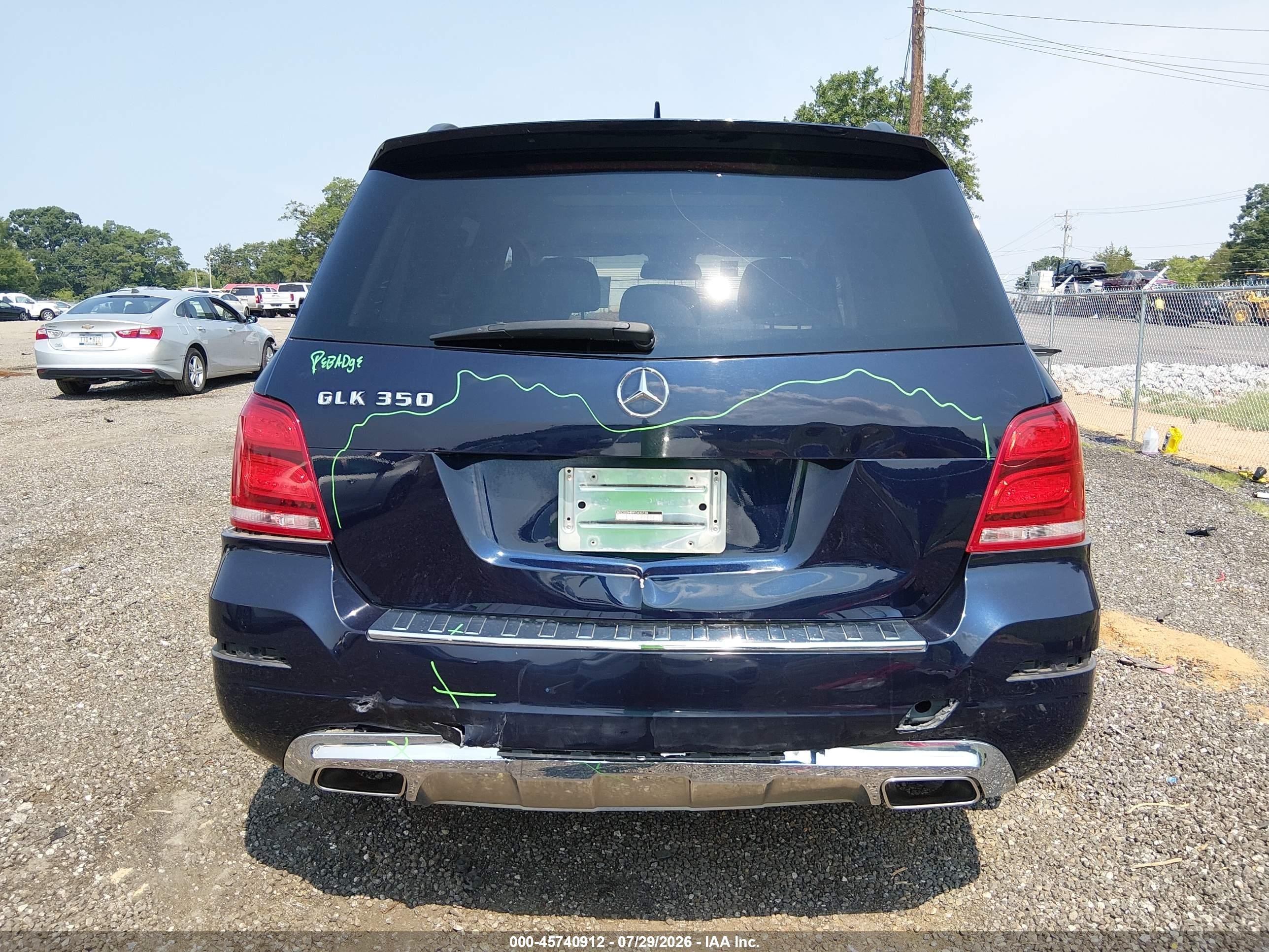 2015 Mercedes-benz Glk 350   Dark Blue vin: WDCGG5HBXFG430738
