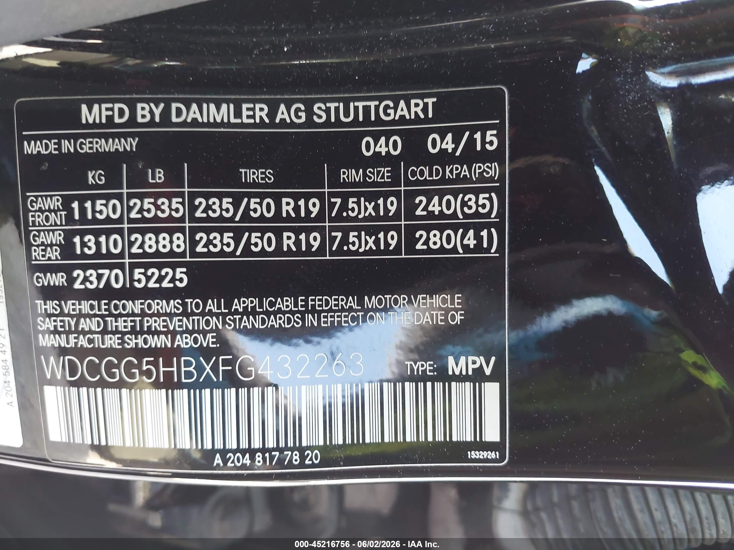 2015 Mercedes-benz Glk 350   Black vin: WDCGG5HBXFG432263