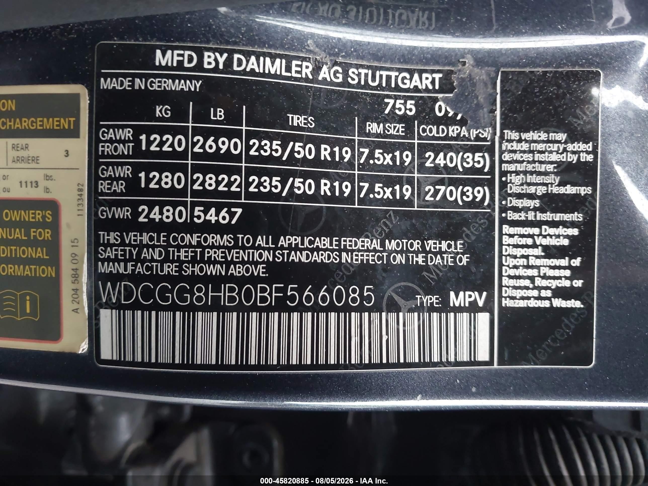 2011 Mercedes-benz Glk 350 4matic Gray vin: WDCGG8HB0BF566085