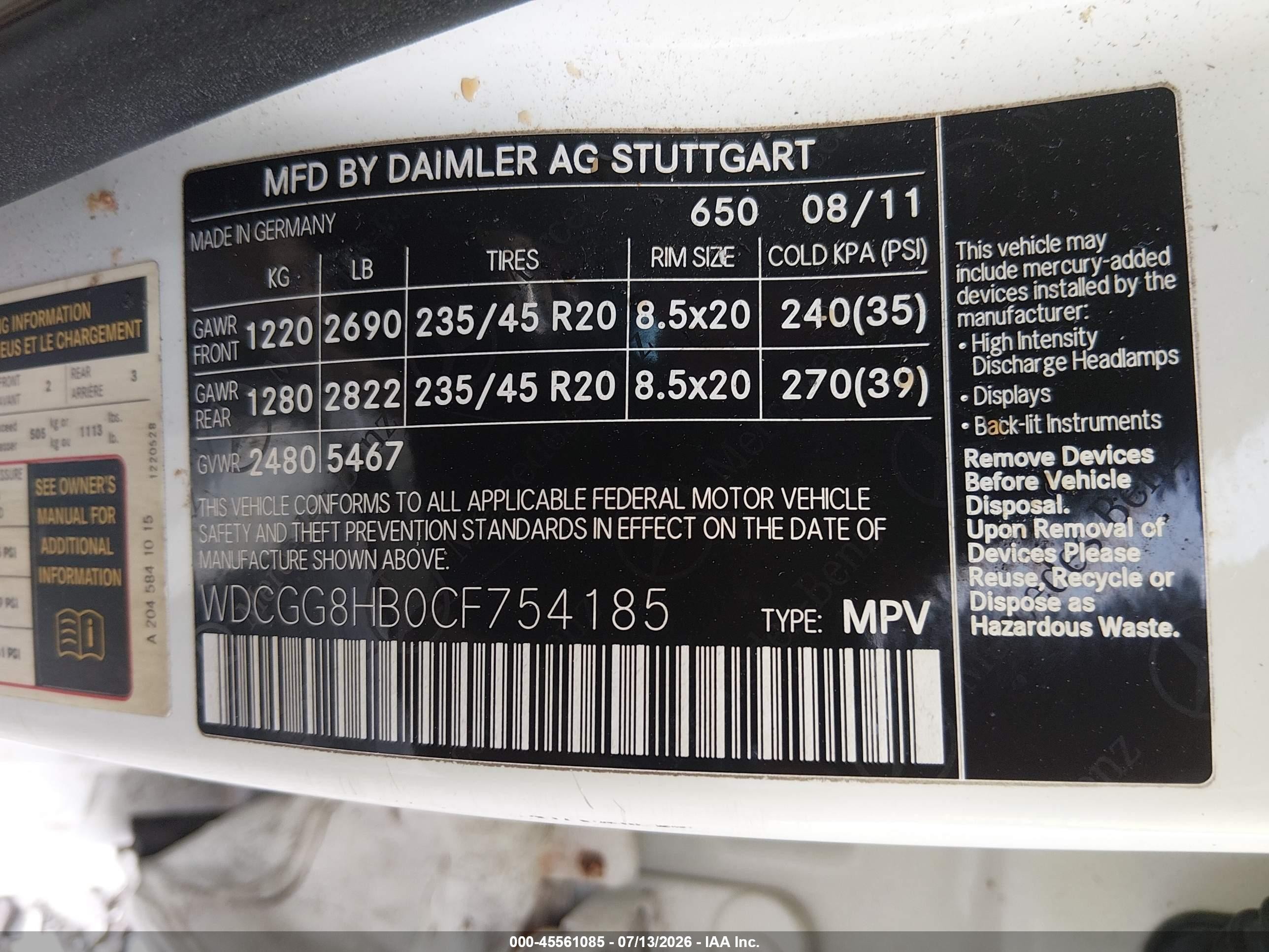 2012 Mercedes-benz Glk 350 4matic White vin: WDCGG8HB0CF754185