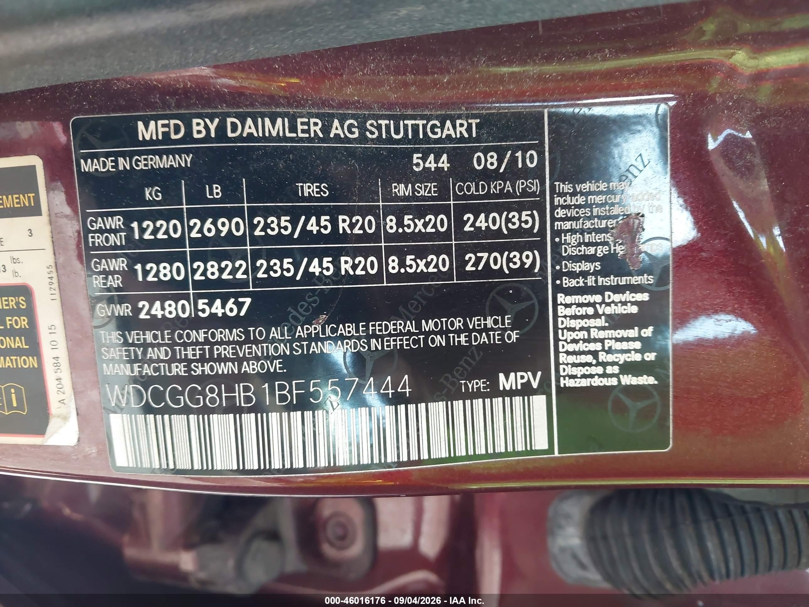 2011 Mercedes-benz Glk 350 4matic Red vin: WDCGG8HB1BF557444