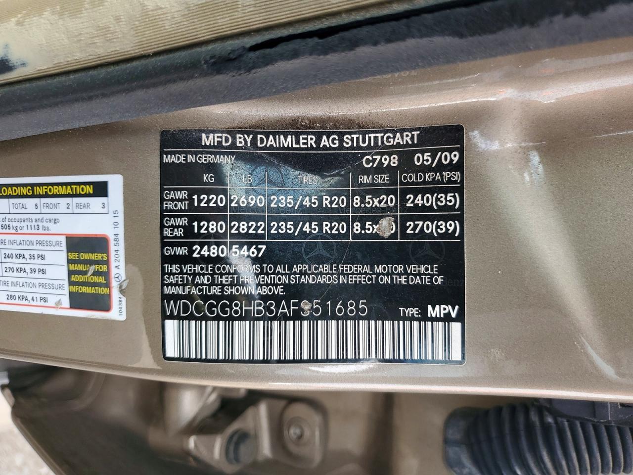 2010 Mercedes-benz Glk 350 4matic Tan vin: WDCGG8HB3AF351685