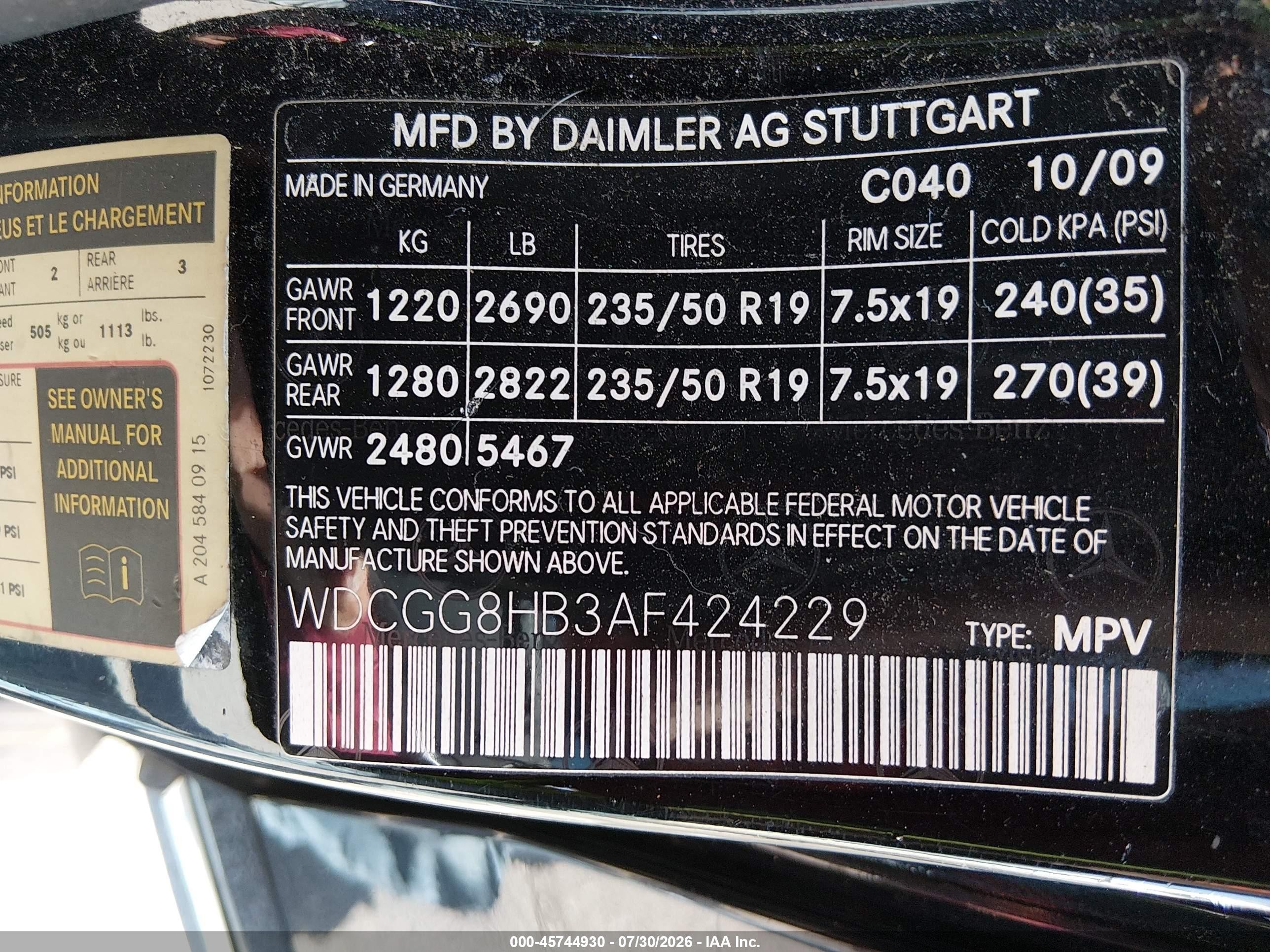 2010 Mercedes-benz Glk 350 4matic Black vin: WDCGG8HB3AF424229