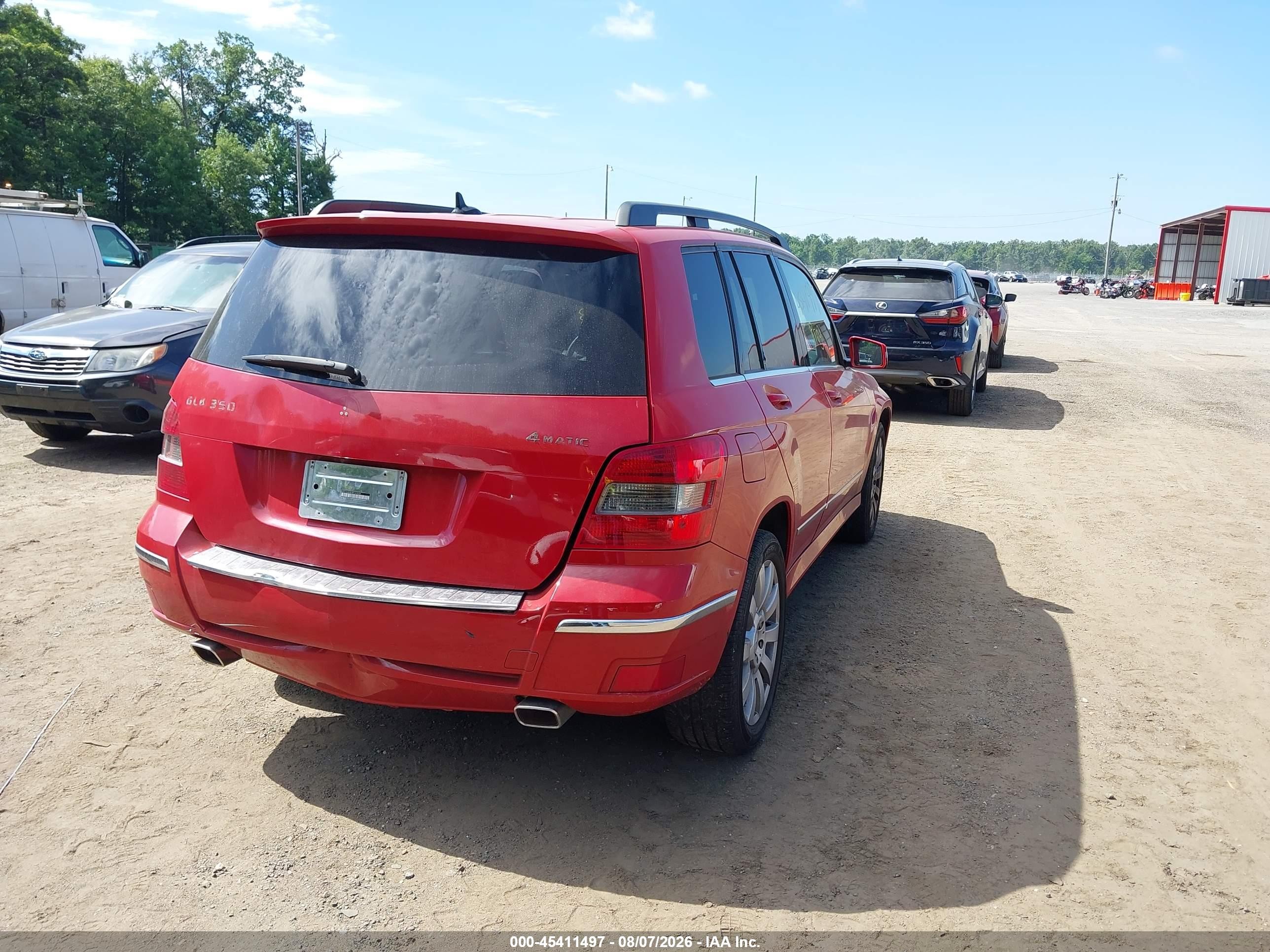 2011 Mercedes-benz Glk 350 4matic Red vin: WDCGG8HB3BF553069
