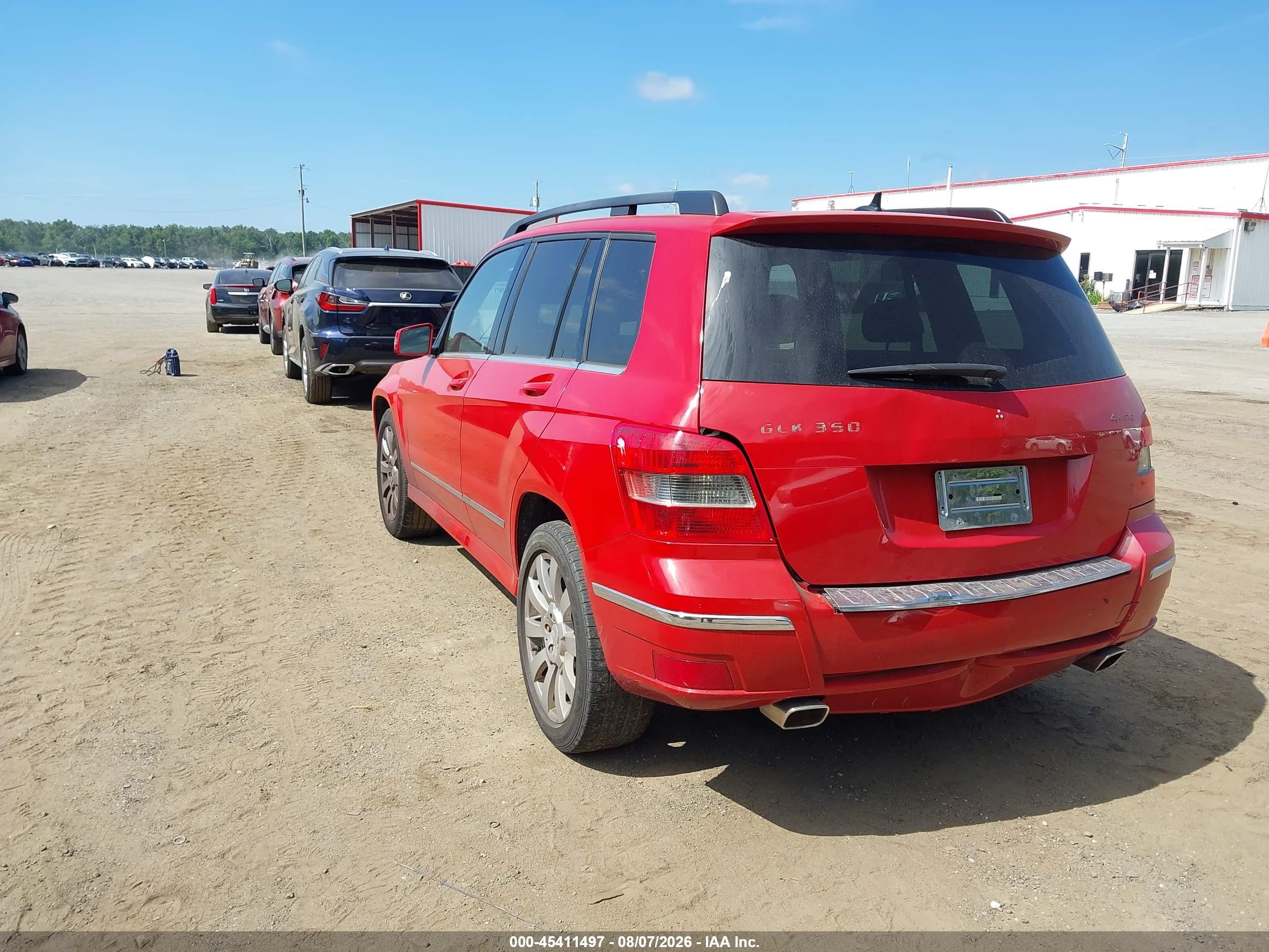 2011 Mercedes-benz Glk 350 4matic Red vin: WDCGG8HB3BF553069