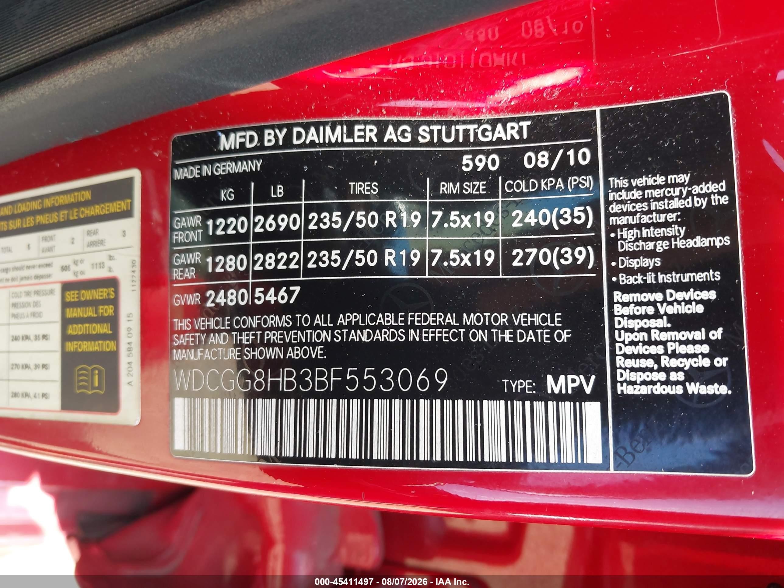 2011 Mercedes-benz Glk 350 4matic Red vin: WDCGG8HB3BF553069