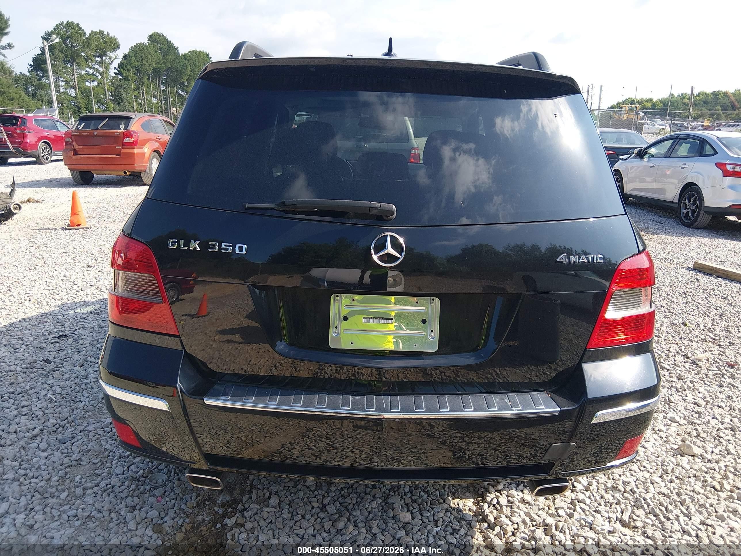 2012 Mercedes-benz Glk 350 4matic Black vin: WDCGG8HB3CF742547