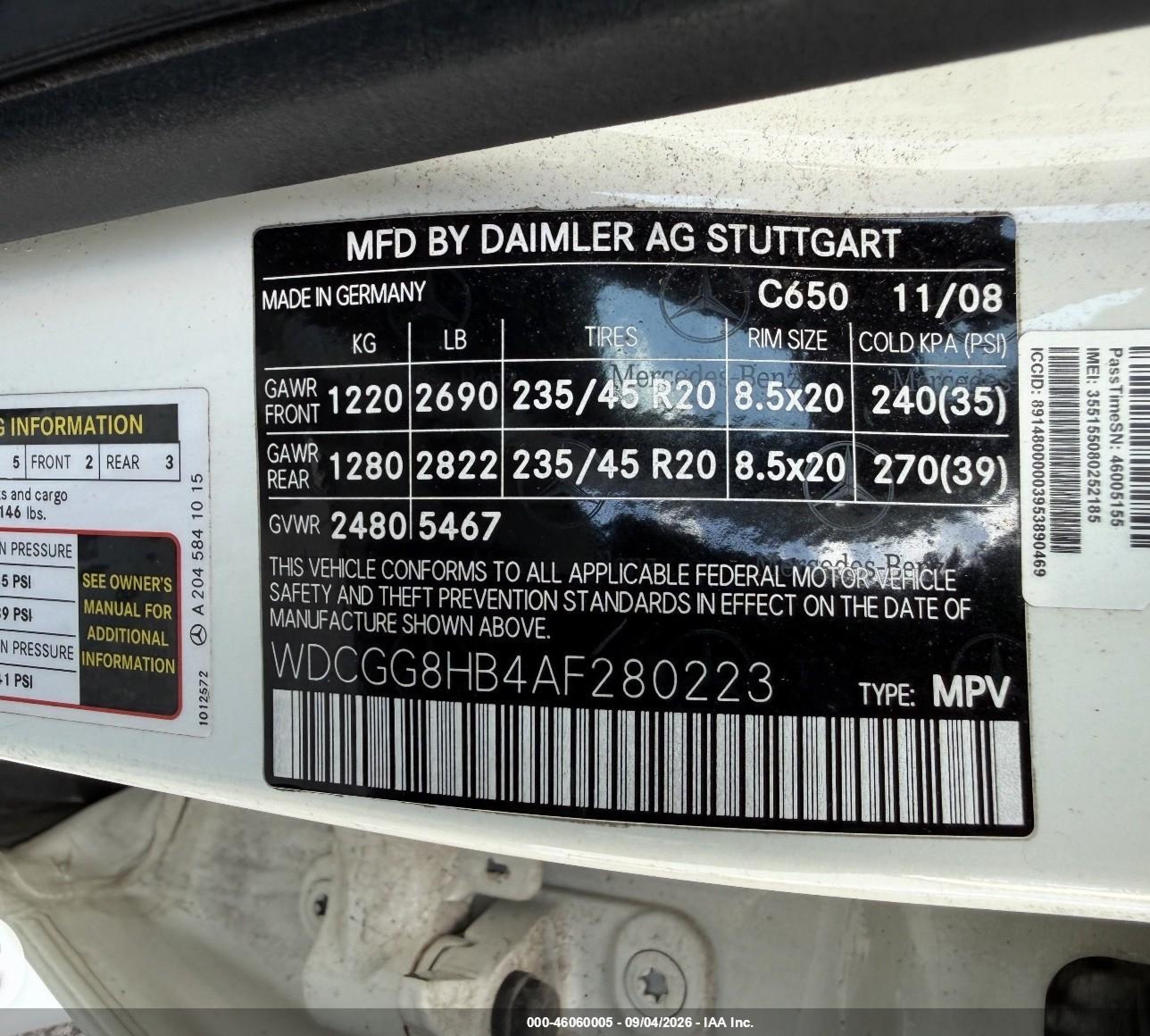 2010 Mercedes-benz Glk 350 4matic Белый vin: WDCGG8HB4AF280223