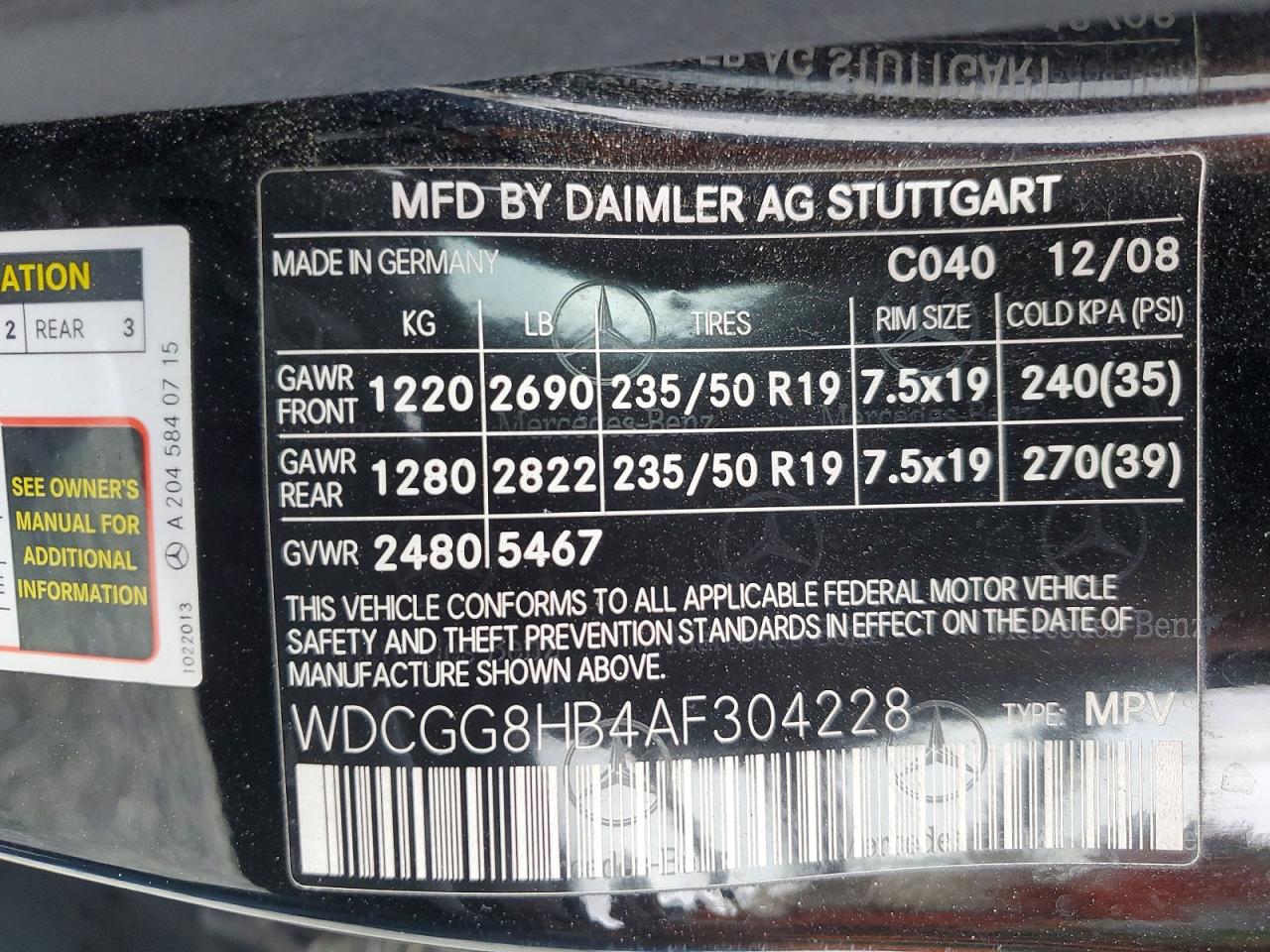 2010 Mercedes-benz Glk 350 4matic Black vin: WDCGG8HB4AF304228