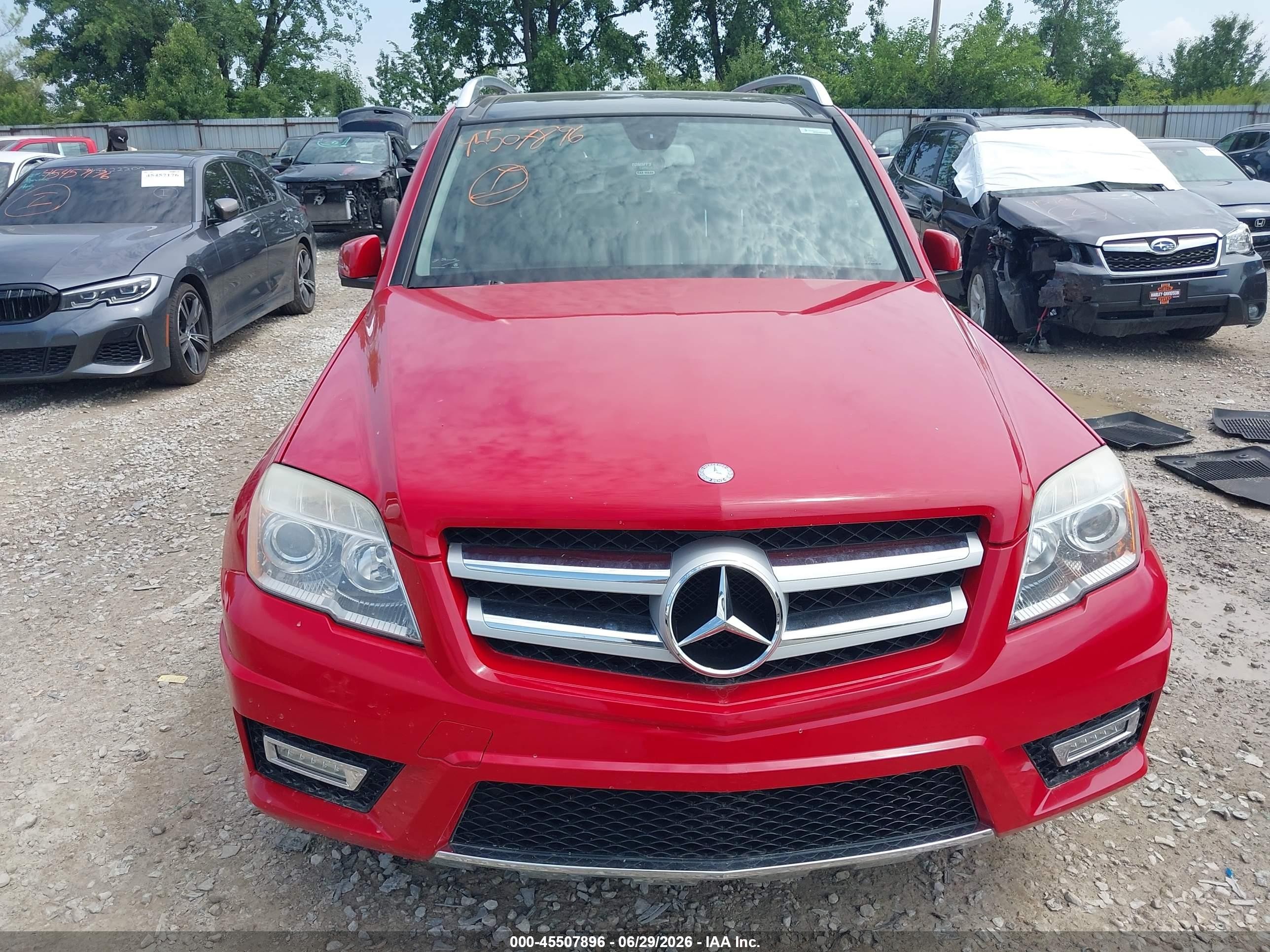 2011 Mercedes-benz Glk 350 4matic Red vin: WDCGG8HB4BF650944