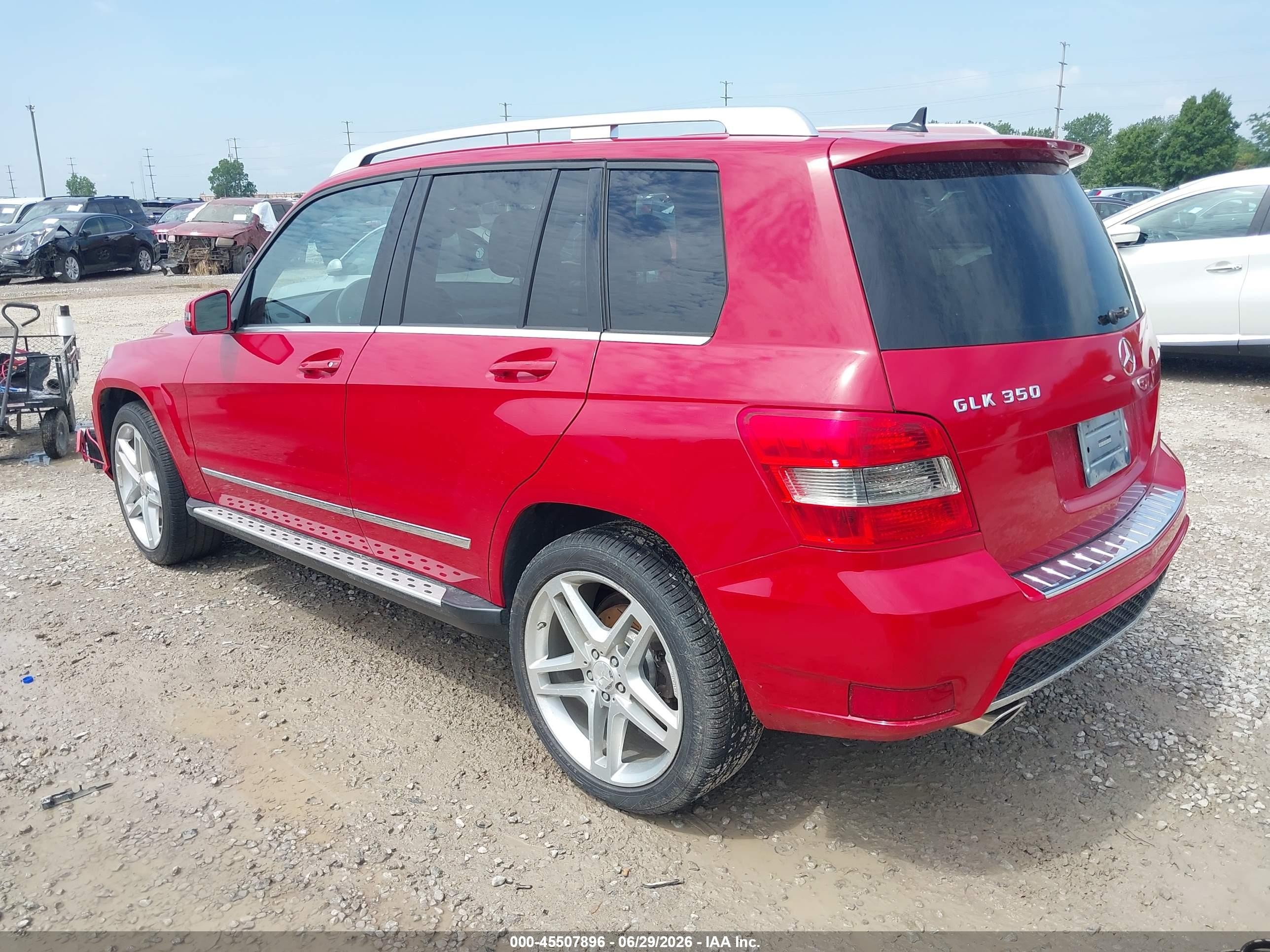 2011 Mercedes-benz Glk 350 4matic Red vin: WDCGG8HB4BF650944