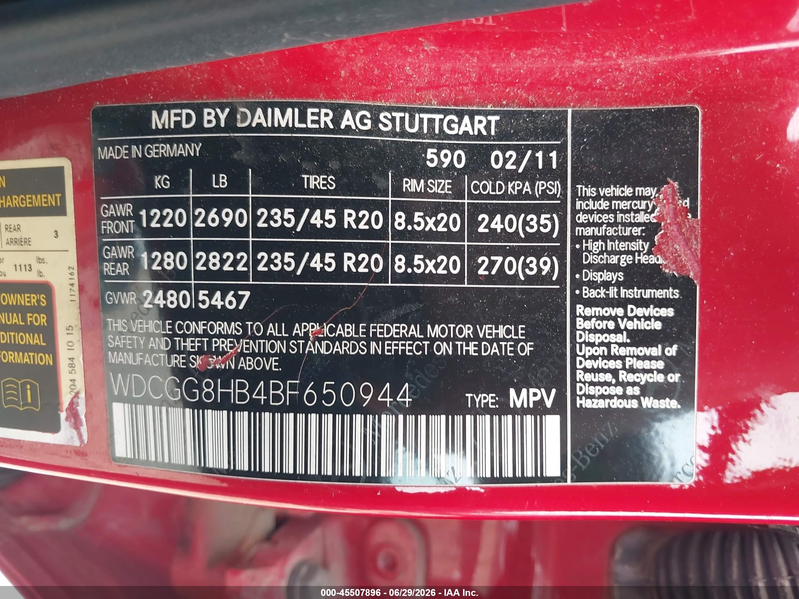 2011 Mercedes-benz Glk 350 4matic Red vin: WDCGG8HB4BF650944