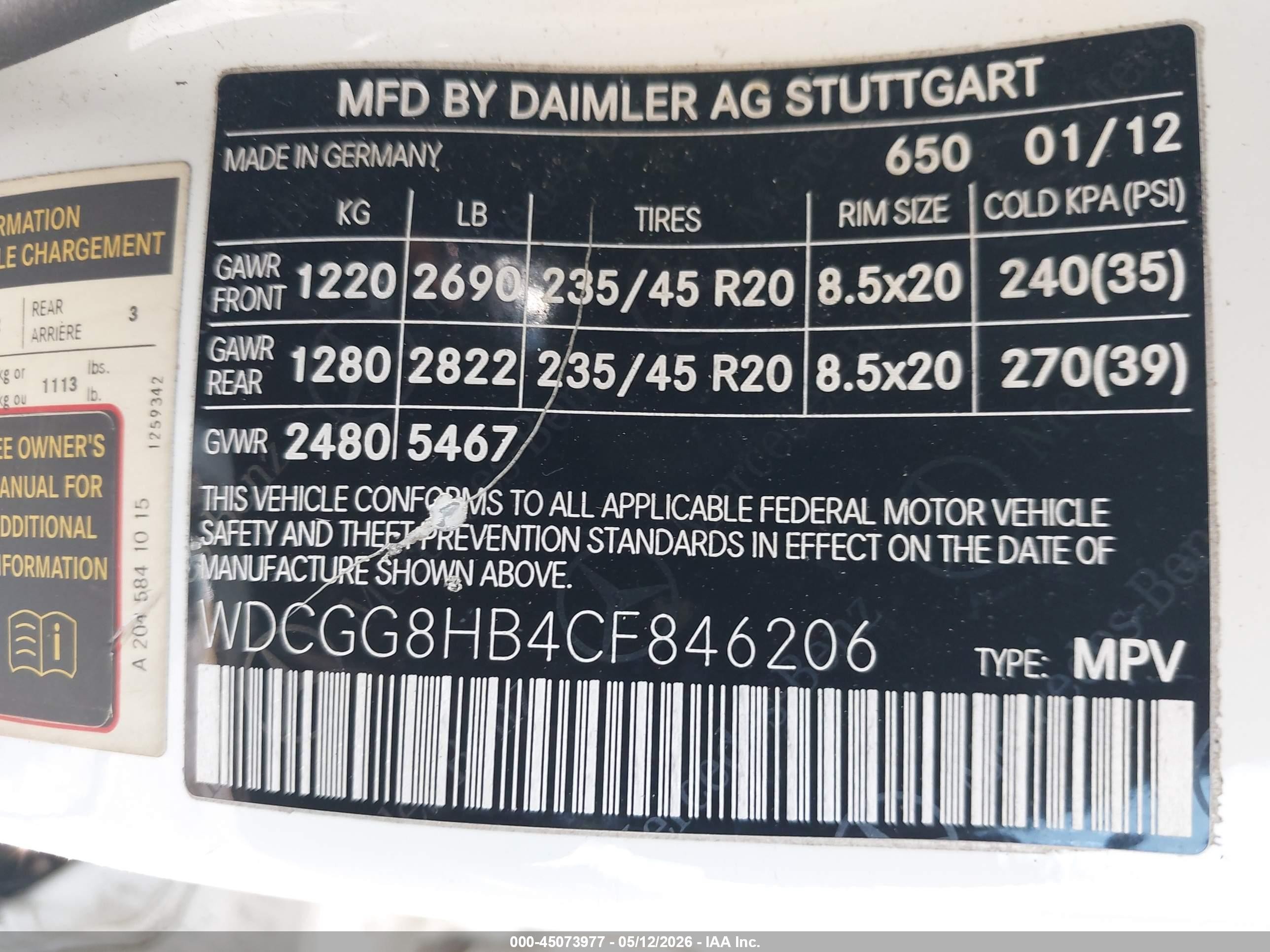 2012 Mercedes-benz Glk 350 4matic White vin: WDCGG8HB4CF846206