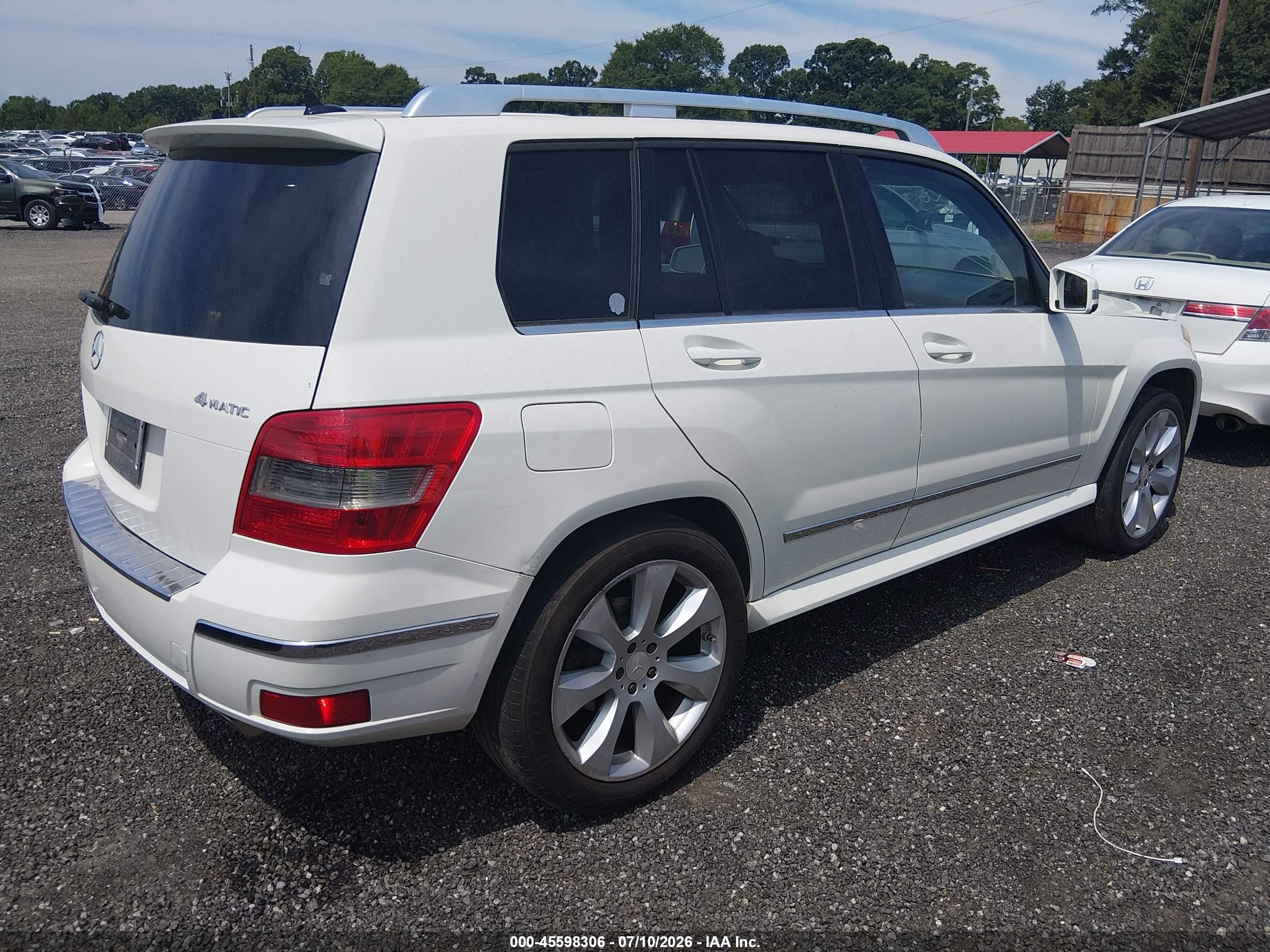 2010 Mercedes-benz Glk 350 4matic White vin: WDCGG8HB5AF309857
