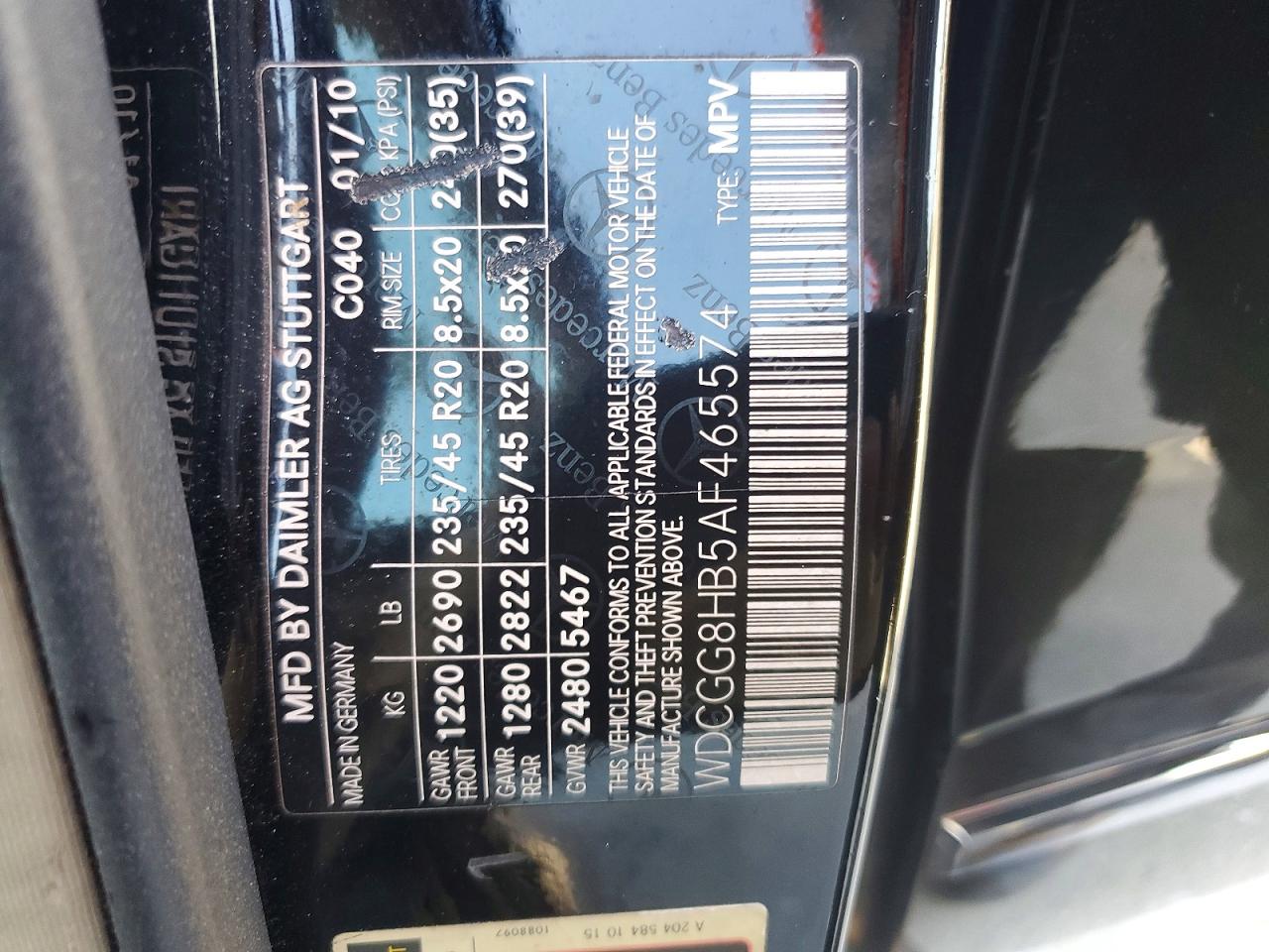 2010 Mercedes-benz Glk 350 4matic Black vin: WDCGG8HB5AF465574