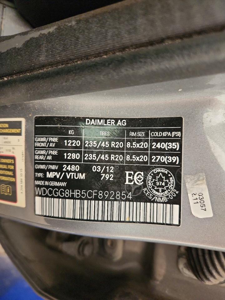 2012 Mercedes-benz Glk 350 4matic Gray vin: WDCGG8HB5CF892854