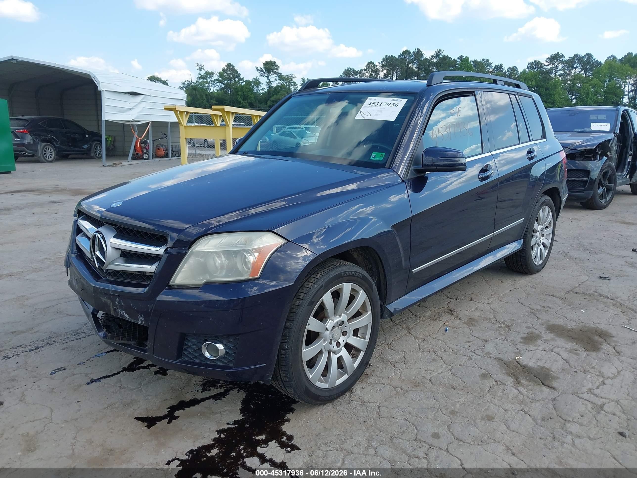 2010 Mercedes-benz Glk 350 4matic Blue vin: WDCGG8HB6AF309611