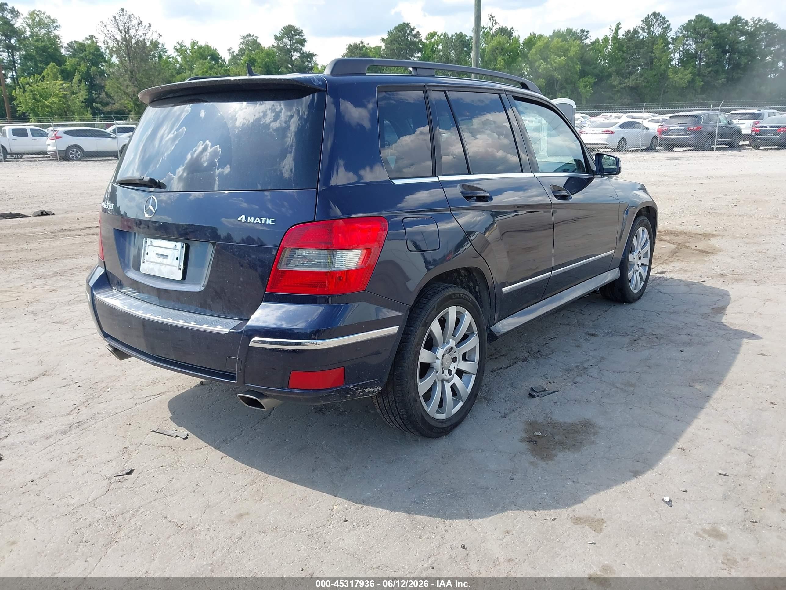 2010 Mercedes-benz Glk 350 4matic Blue vin: WDCGG8HB6AF309611
