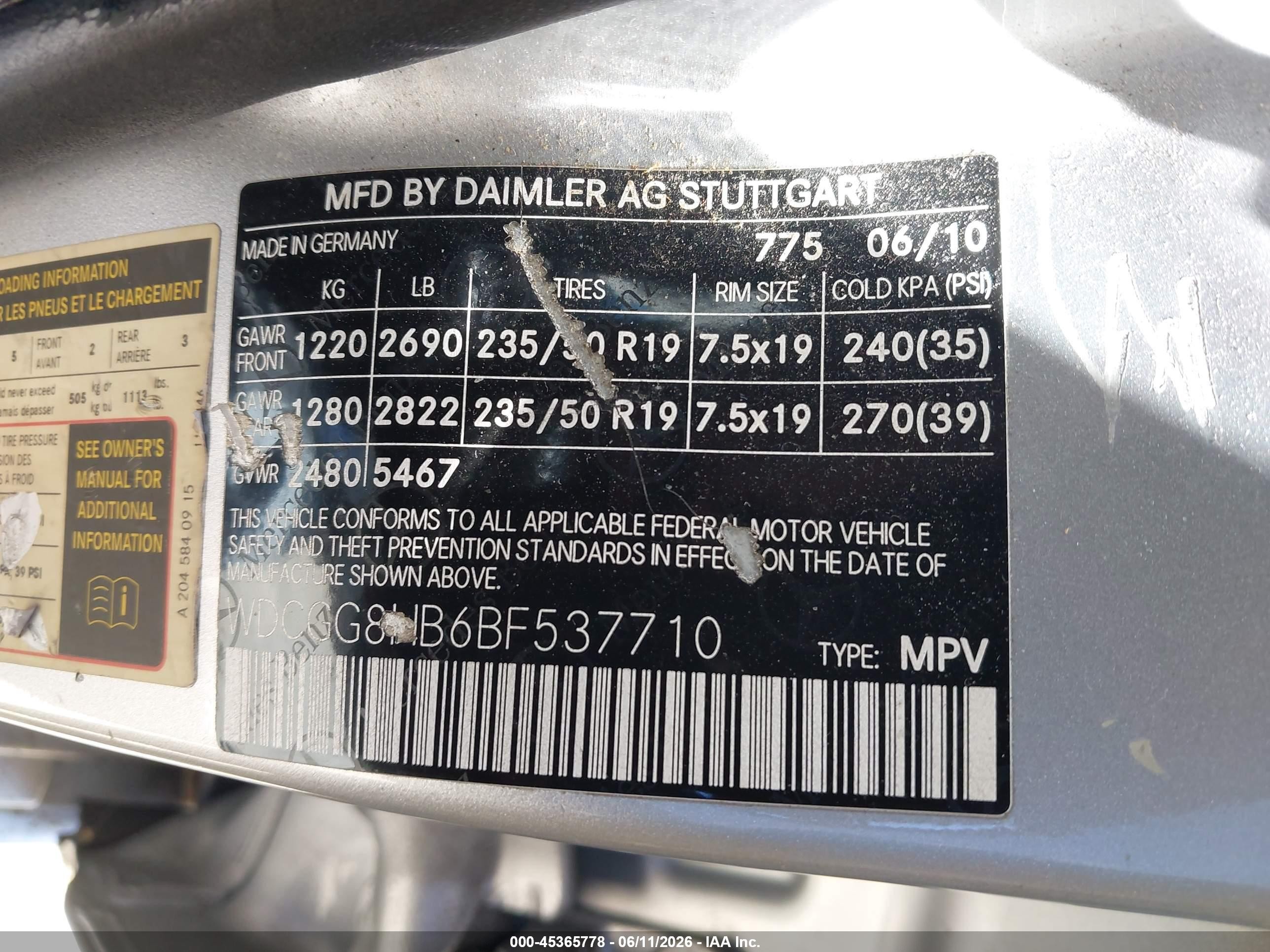 2011 Mercedes-benz Glk 350 4matic Gray vin: WDCGG8HB6BF537710