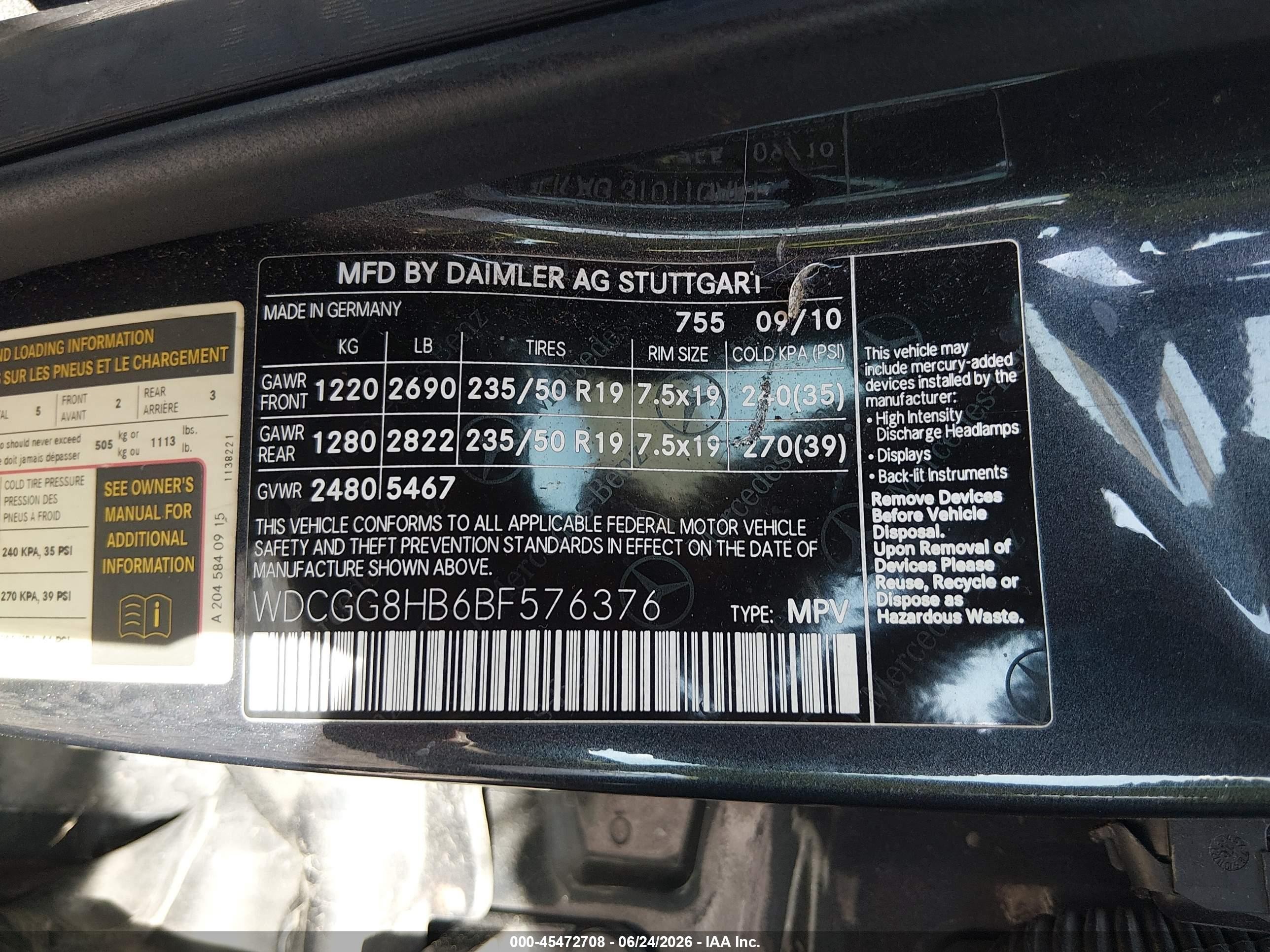 2011 Mercedes-benz Glk 350 4matic Серый vin: WDCGG8HB6BF576376