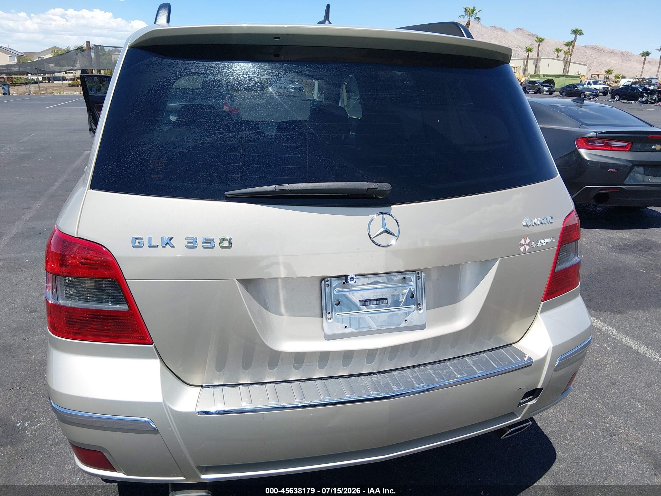 2012 Mercedes-benz Glk 350 4matic Tan vin: WDCGG8HB6CF777213