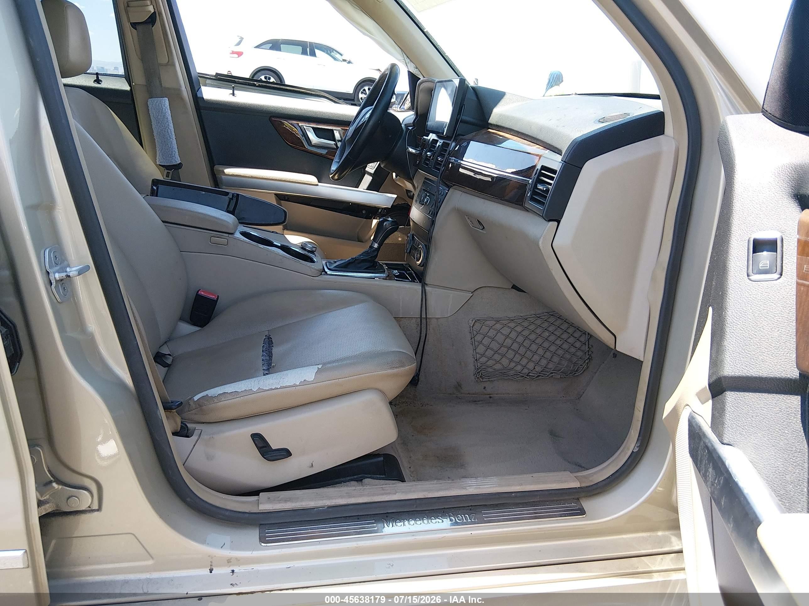 2012 Mercedes-benz Glk 350 4matic Tan vin: WDCGG8HB6CF777213