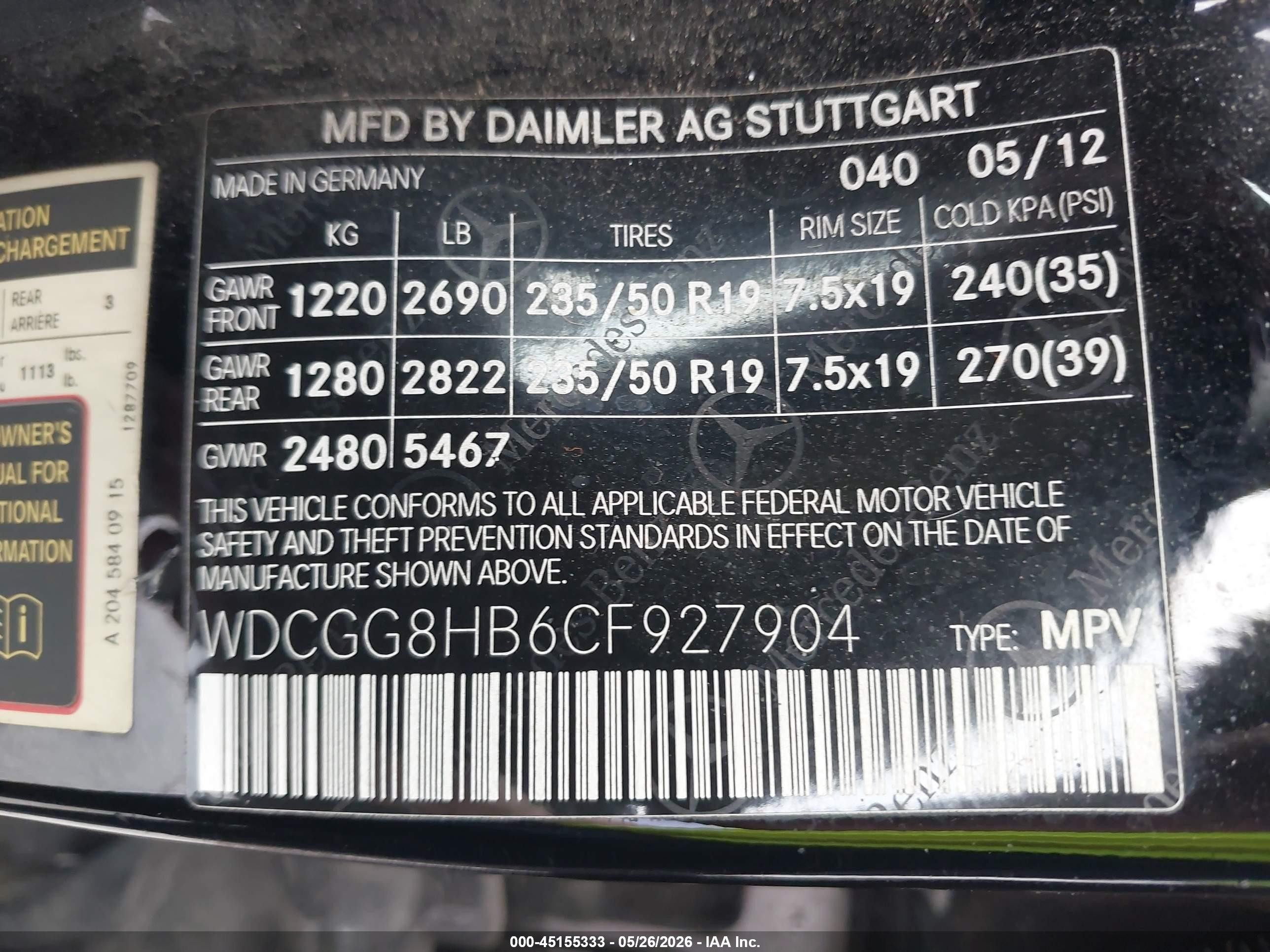 2012 Mercedes-benz Glk 350 4matic Black vin: WDCGG8HB6CF927904