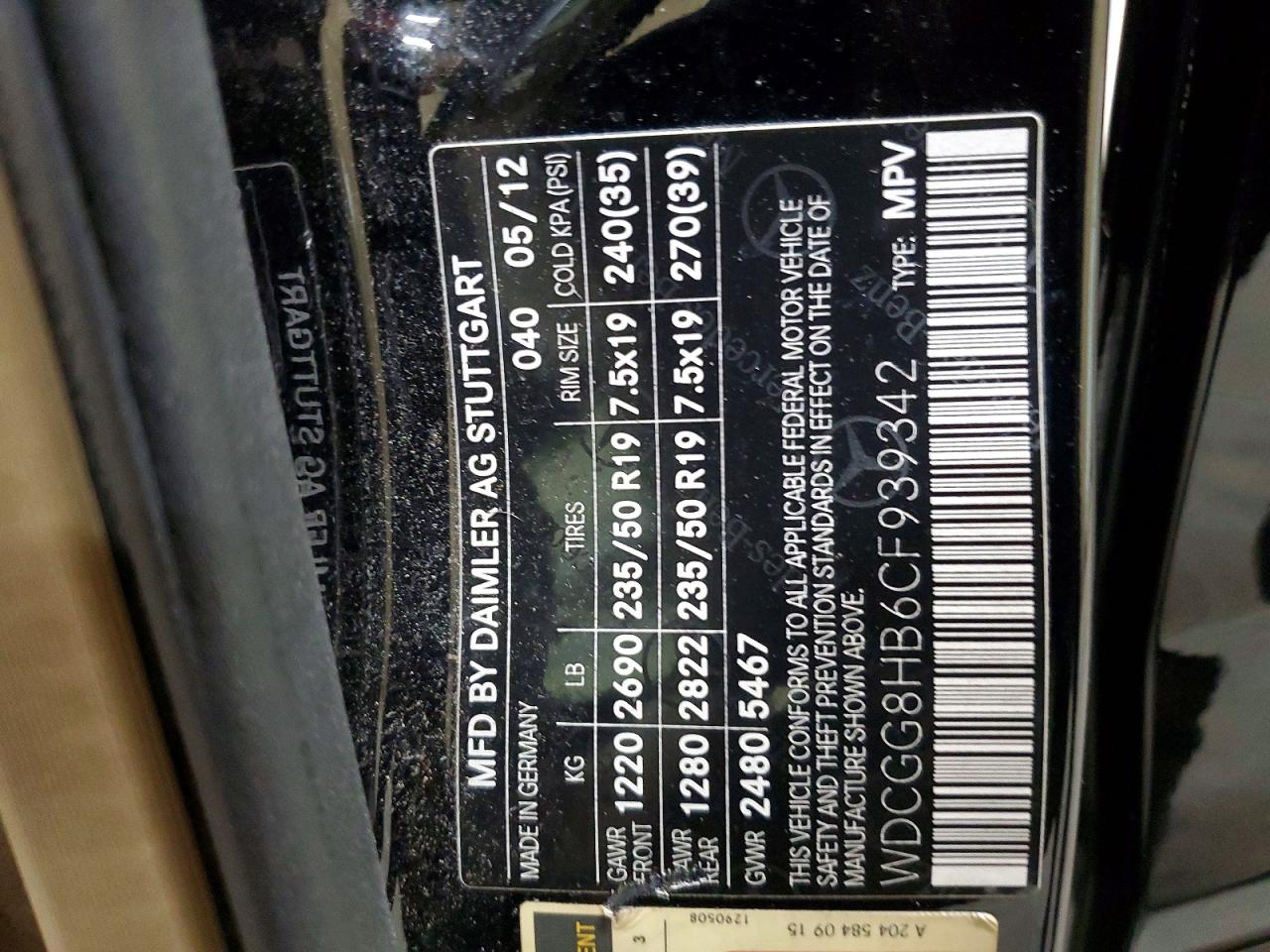 2012 Mercedes-benz Glk 350 4matic Black vin: WDCGG8HB6CF939342